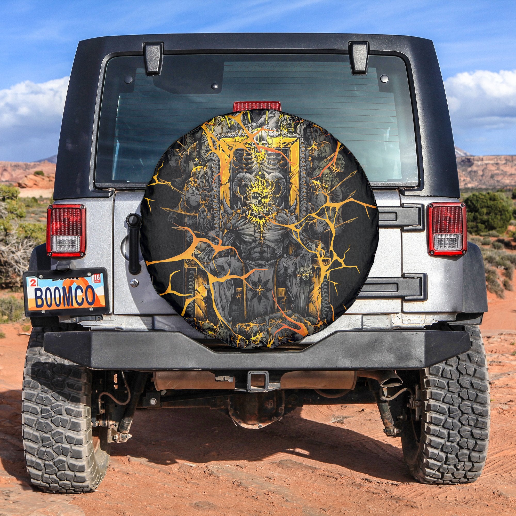 Dark Overlord Design Halloween Vibes Spare Tire Cover - TH02