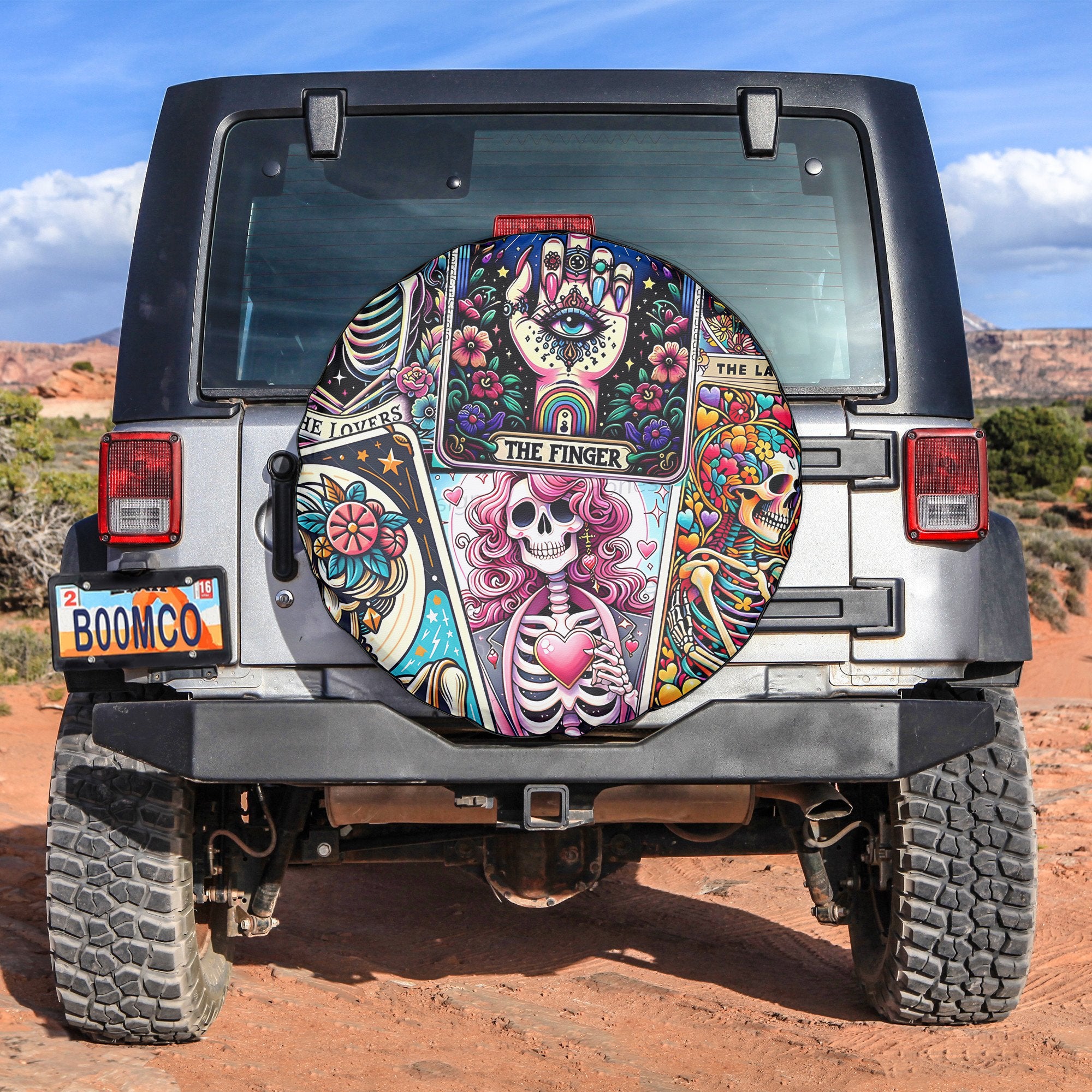 Skullgirls Design Halloween Vibes Spare Tire Cover - TH02