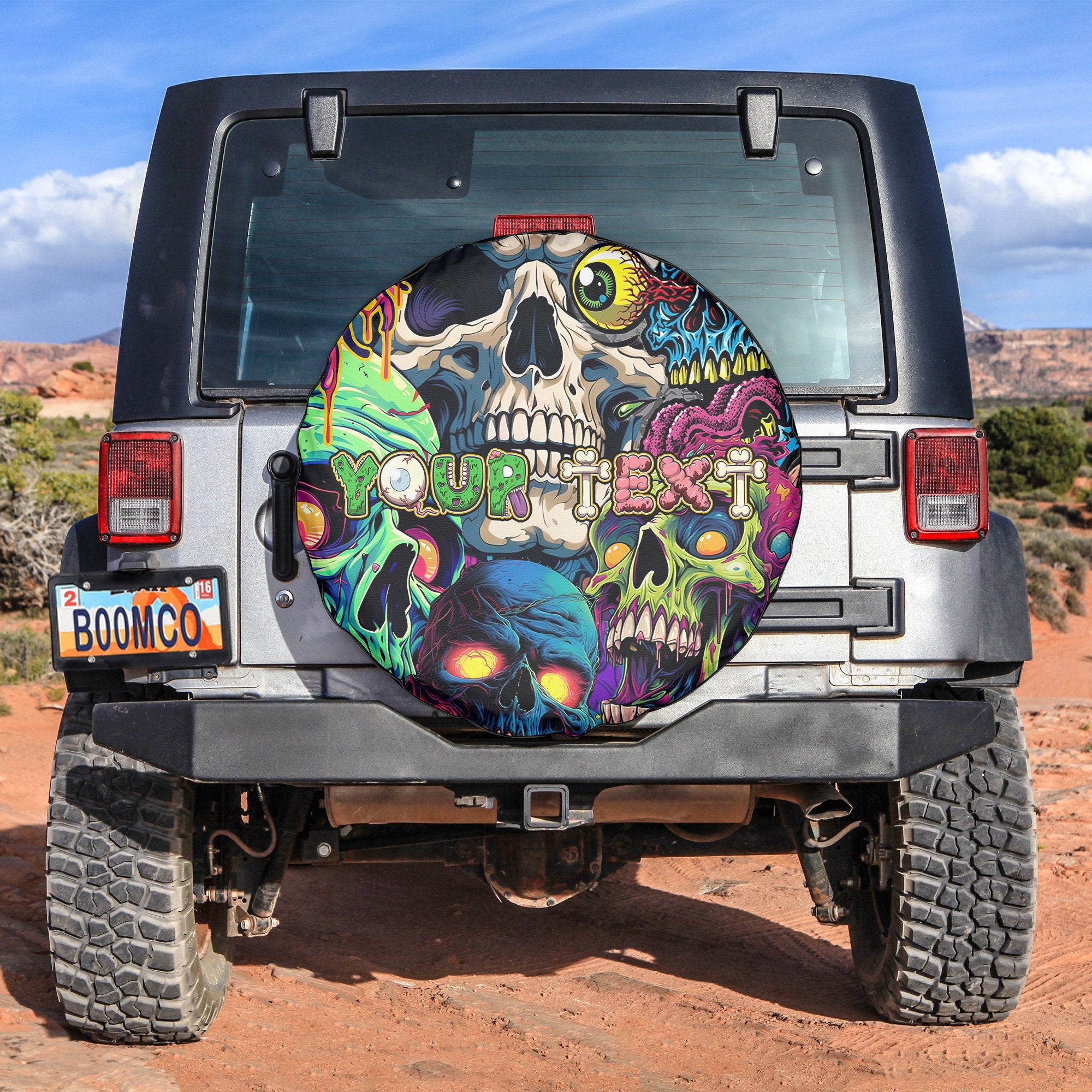 Personalised Death Is Only The Beginning Design Halloween Vibes Spare Tire Cover - TH02