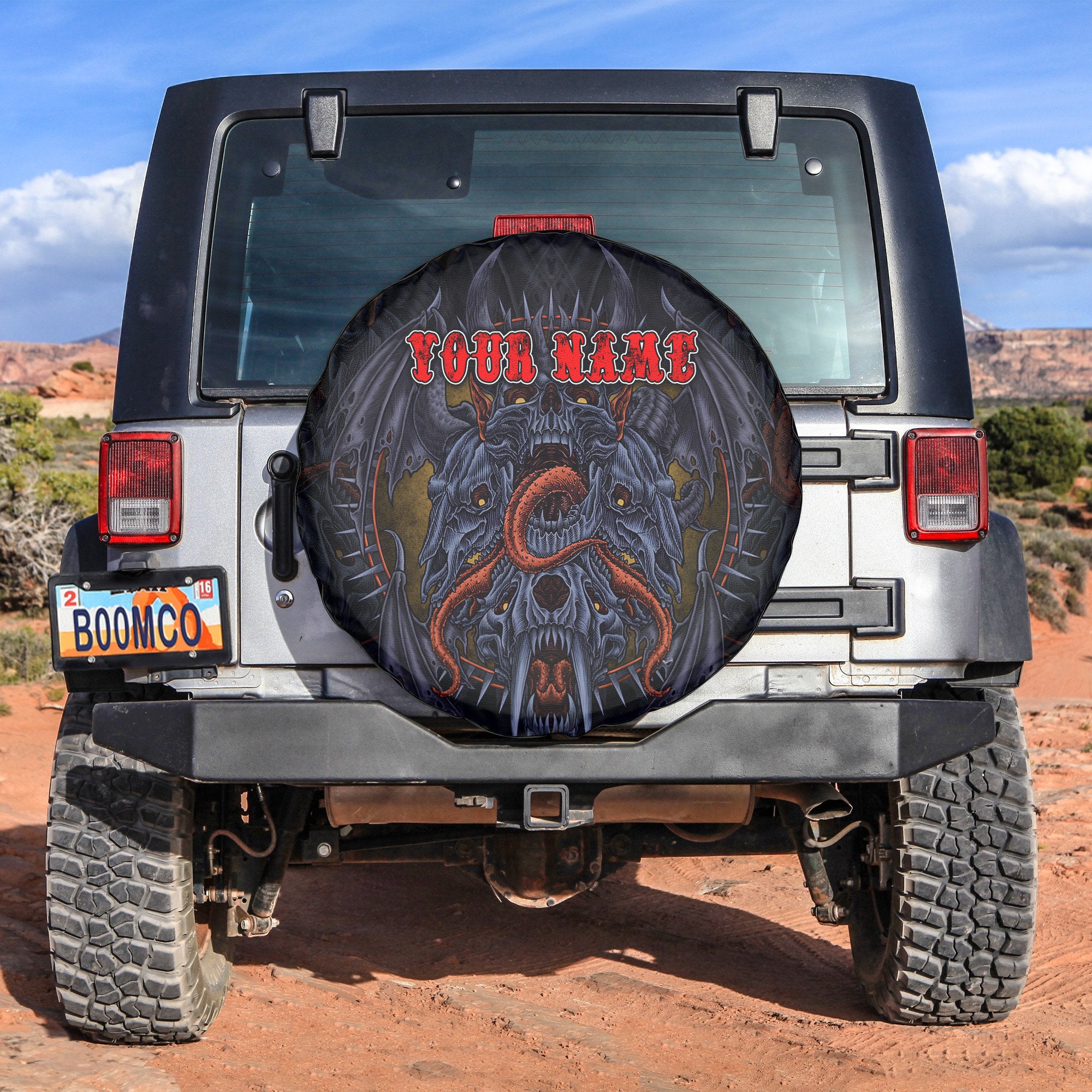 Personalised Monster Origin Design Halloween Vibes Spare Tire Cover - TH02