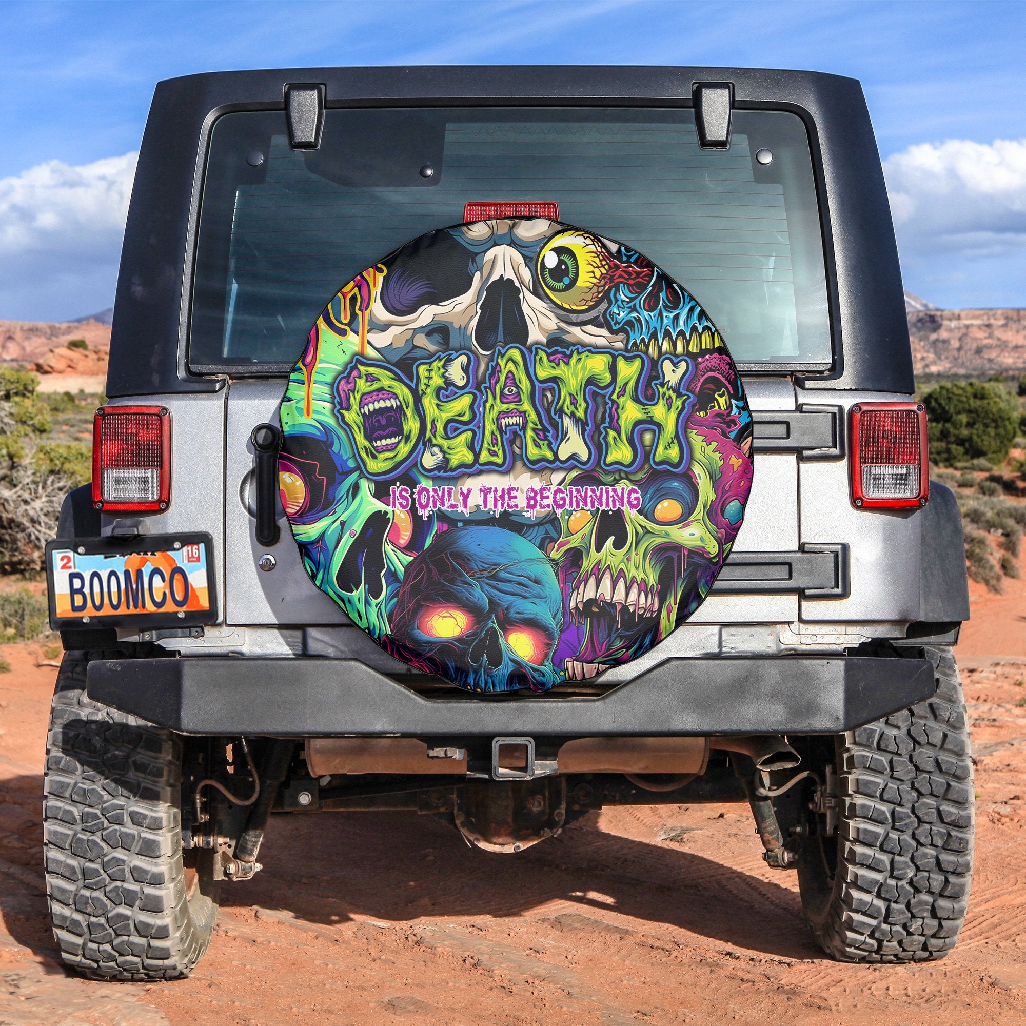 Death Is Only The Beginning Design Halloween Vibes Spare Tire Cover - TH02
