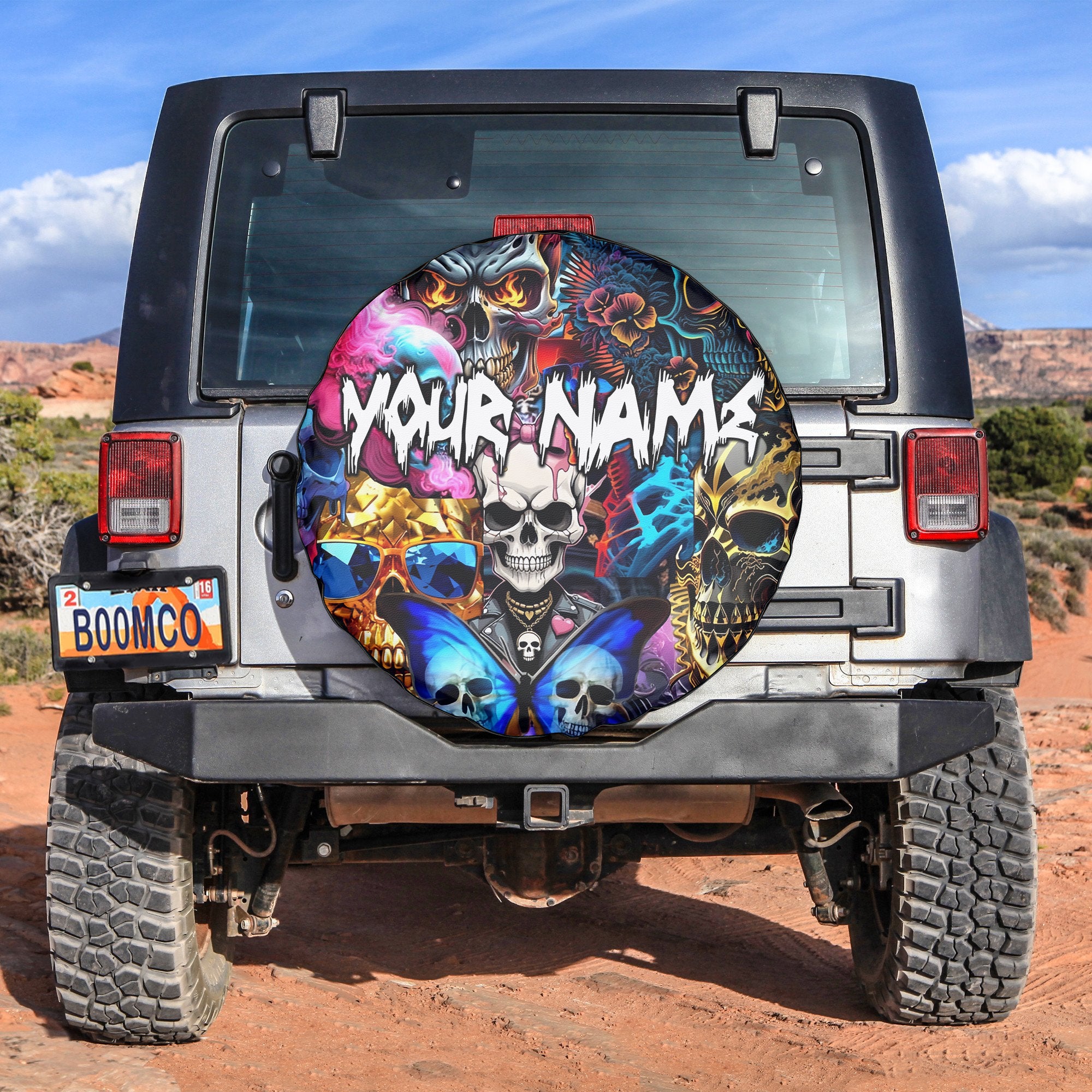 Personalised Lethal Beauty Design Halloween Vibes Spare Tire Cover - TH02