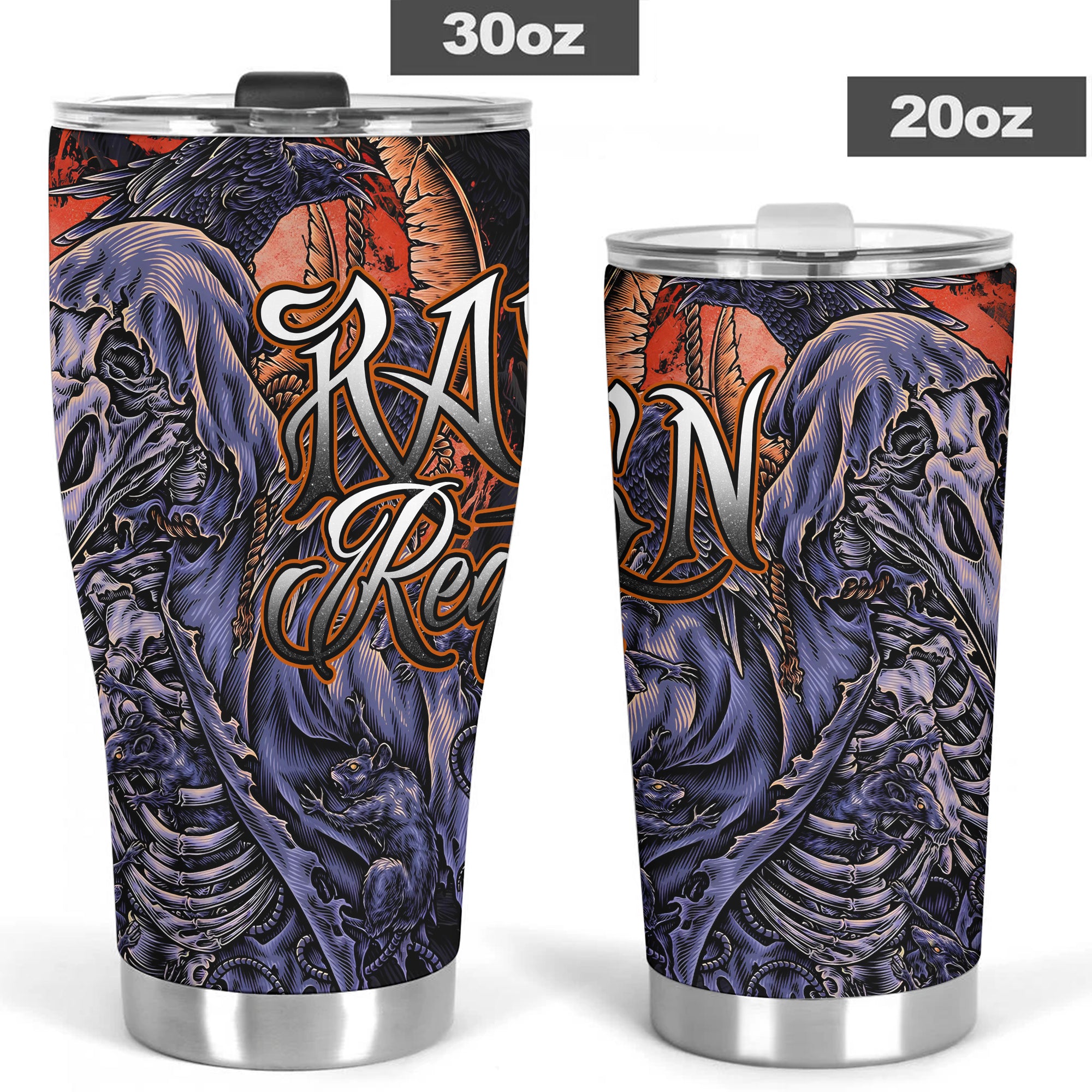 Raven Requiem Design Halloween Vibes Stainless Steel Tumbler – 20oz/30oz  - TH02