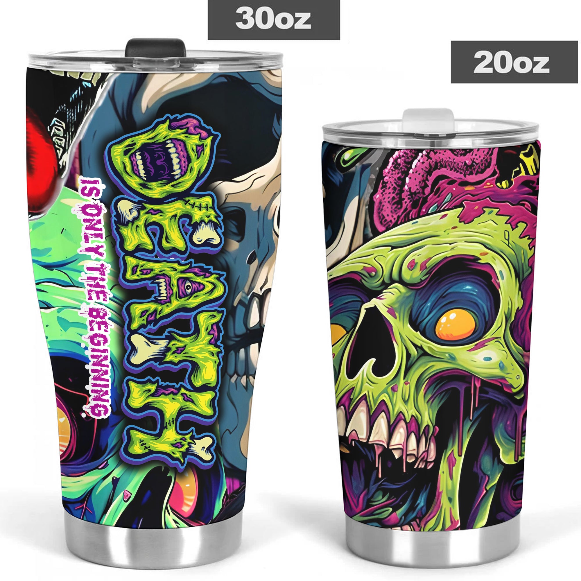 Death Is Only The Beginning Design Halloween Vibes Stainless Steel Tumbler – 20oz/30oz  - TH02