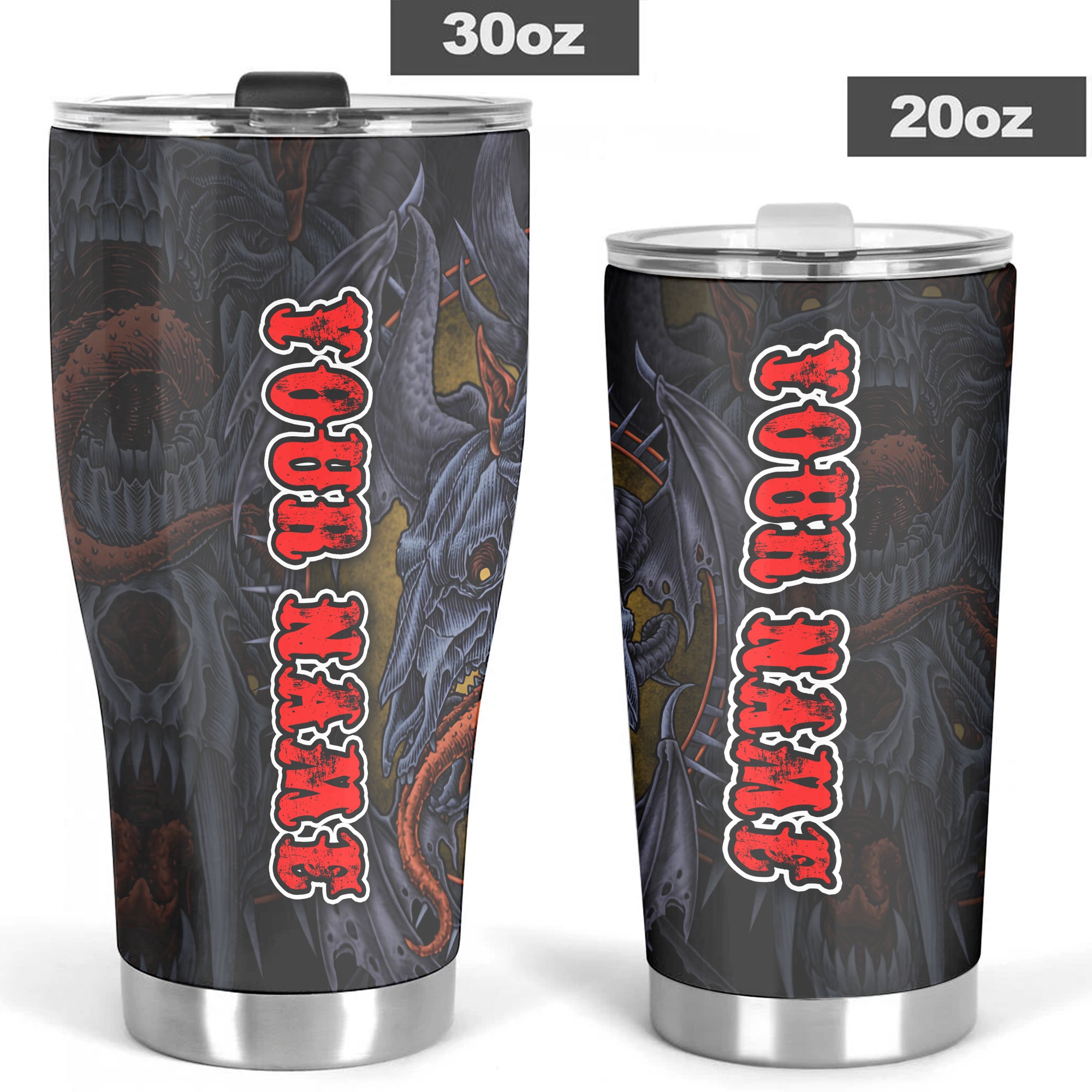 Personalised Monster Origin Design Halloween Vibes Stainless Steel Tumbler – 20oz/30oz  - TH02