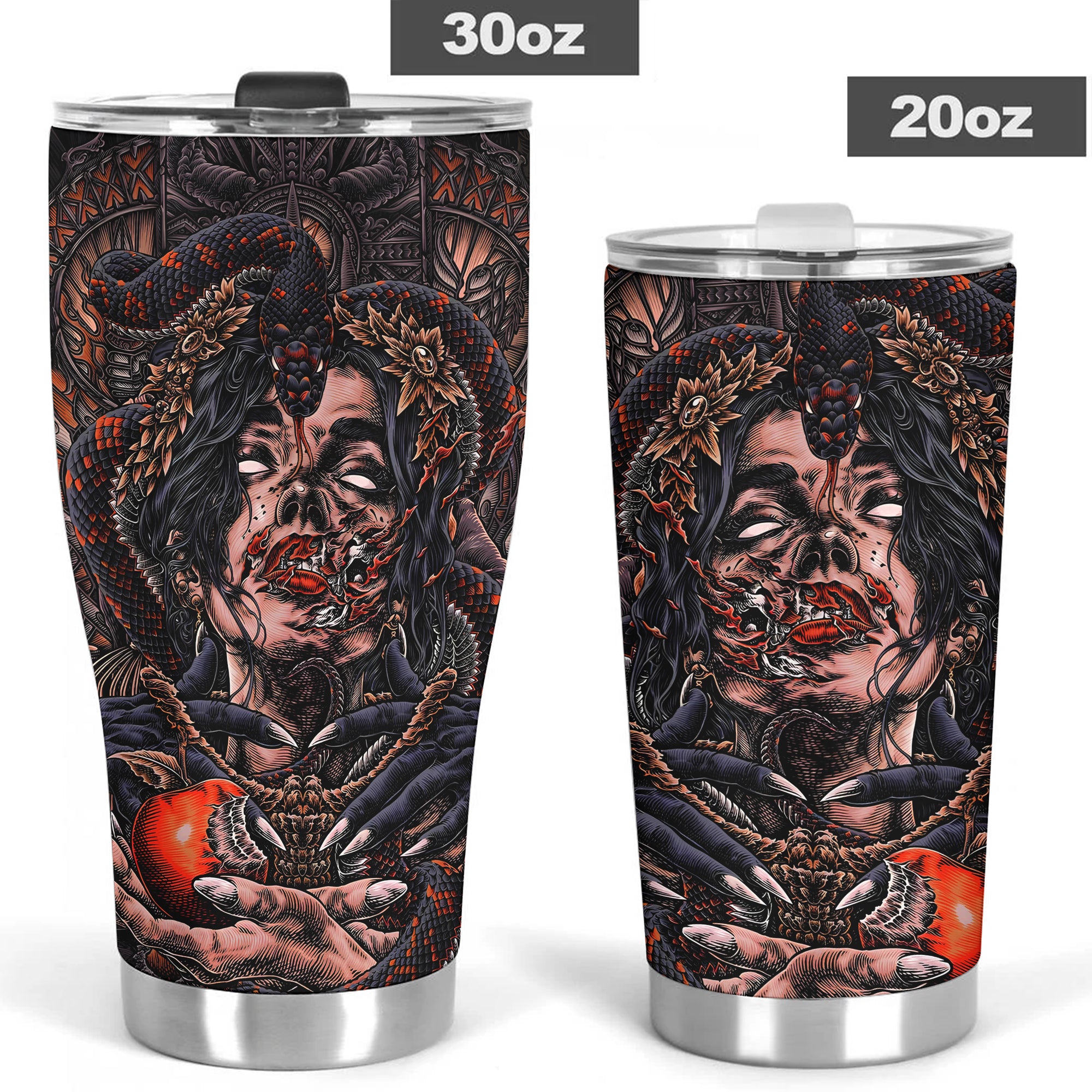 Fallen Angel Design Halloween Vibes Stainless Steel Tumbler – 20oz/30oz  - TH02