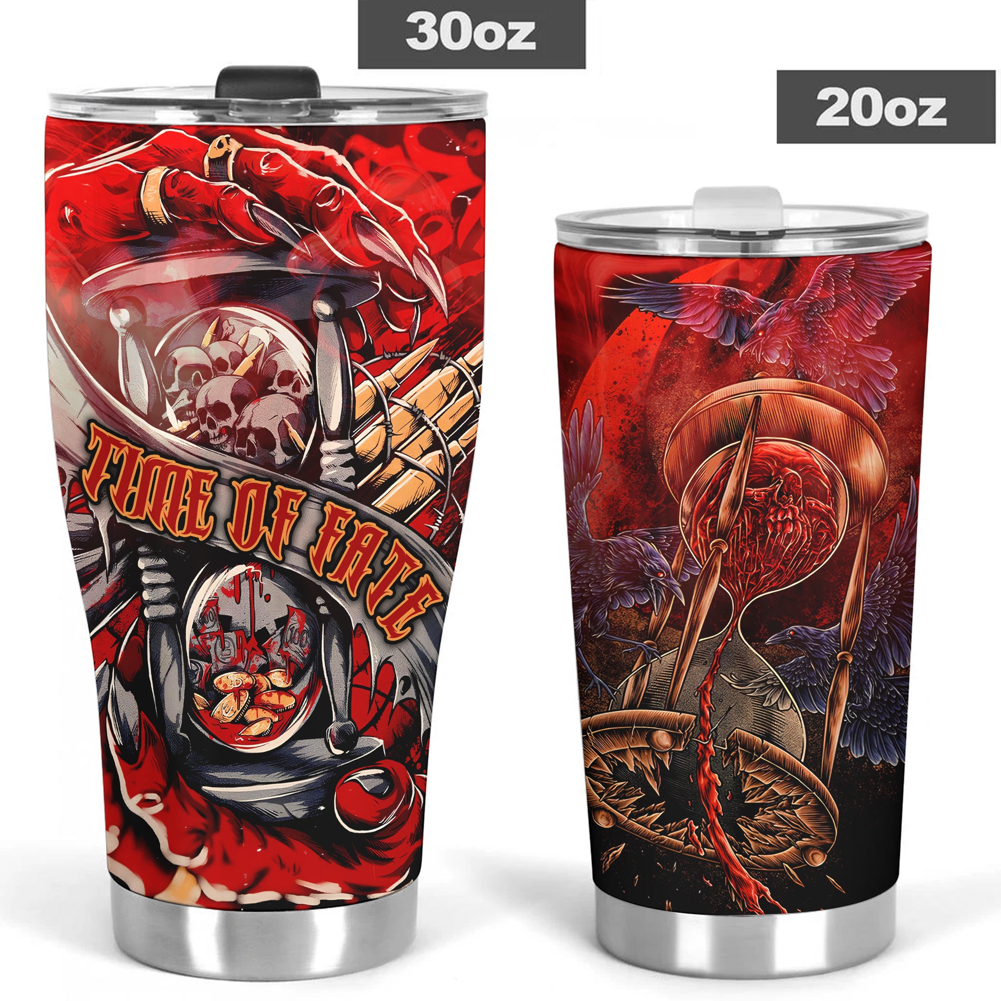 Time Of Fate Design Halloween Vibes Stainless Steel Tumbler – 20oz/30oz  - TH02