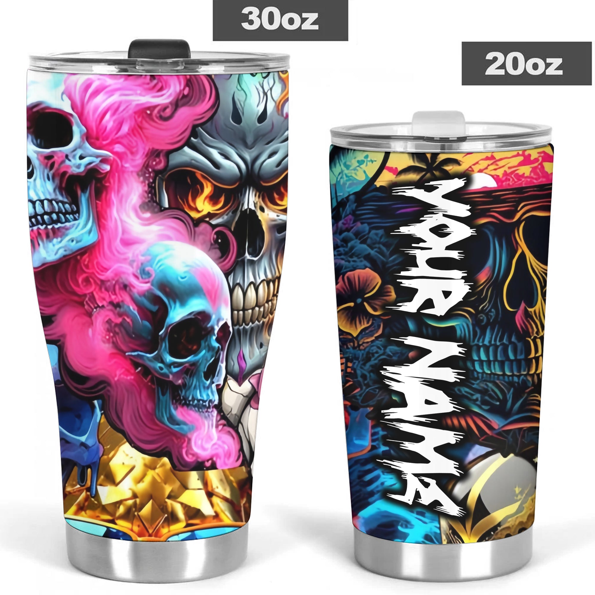 Personalised Lethal Beauty Design Halloween Vibes Stainless Steel Tumbler – 20oz/30oz  - TH02