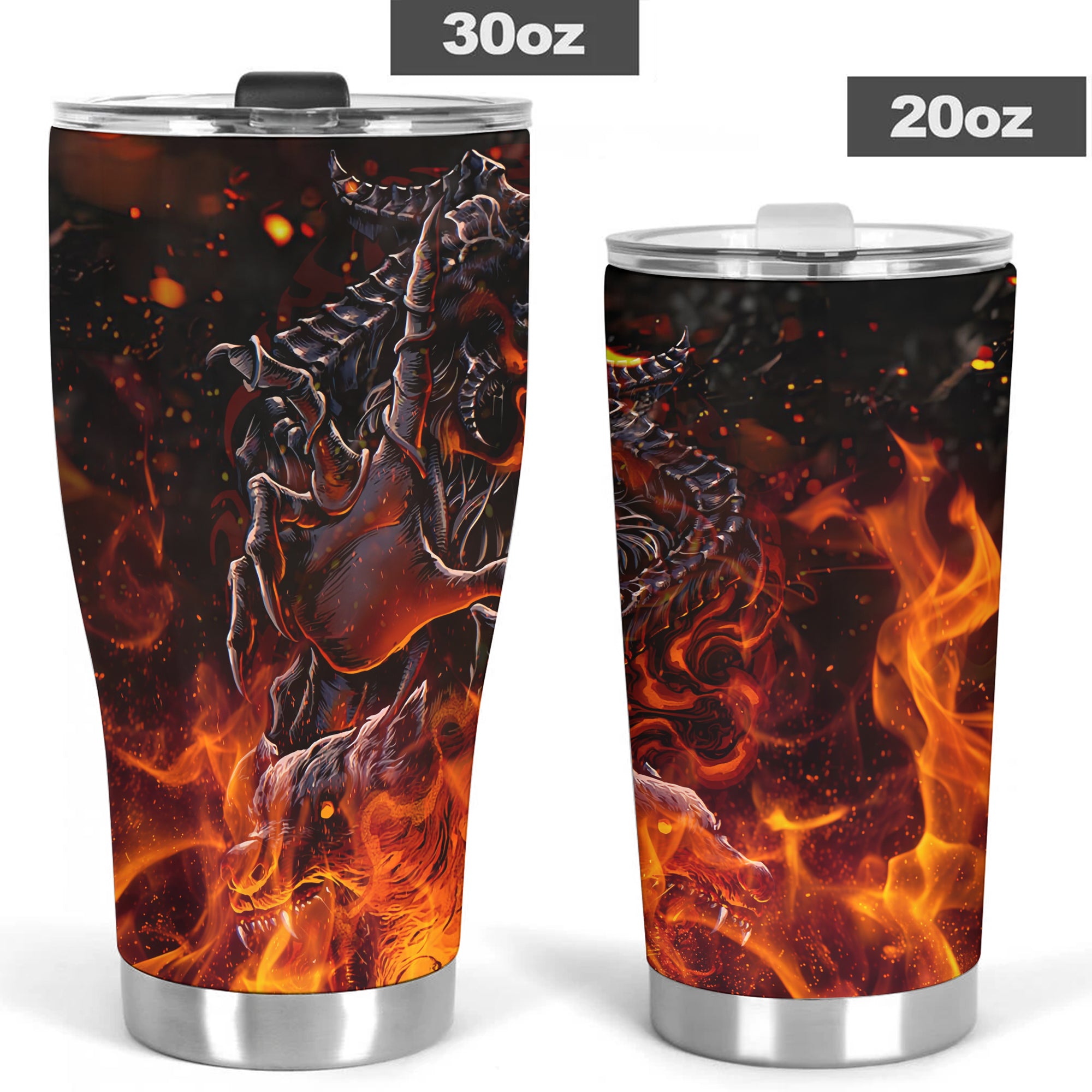 Inferno Reaper Design Halloween Vibes Stainless Steel Tumbler – 20oz/30oz  - TH02