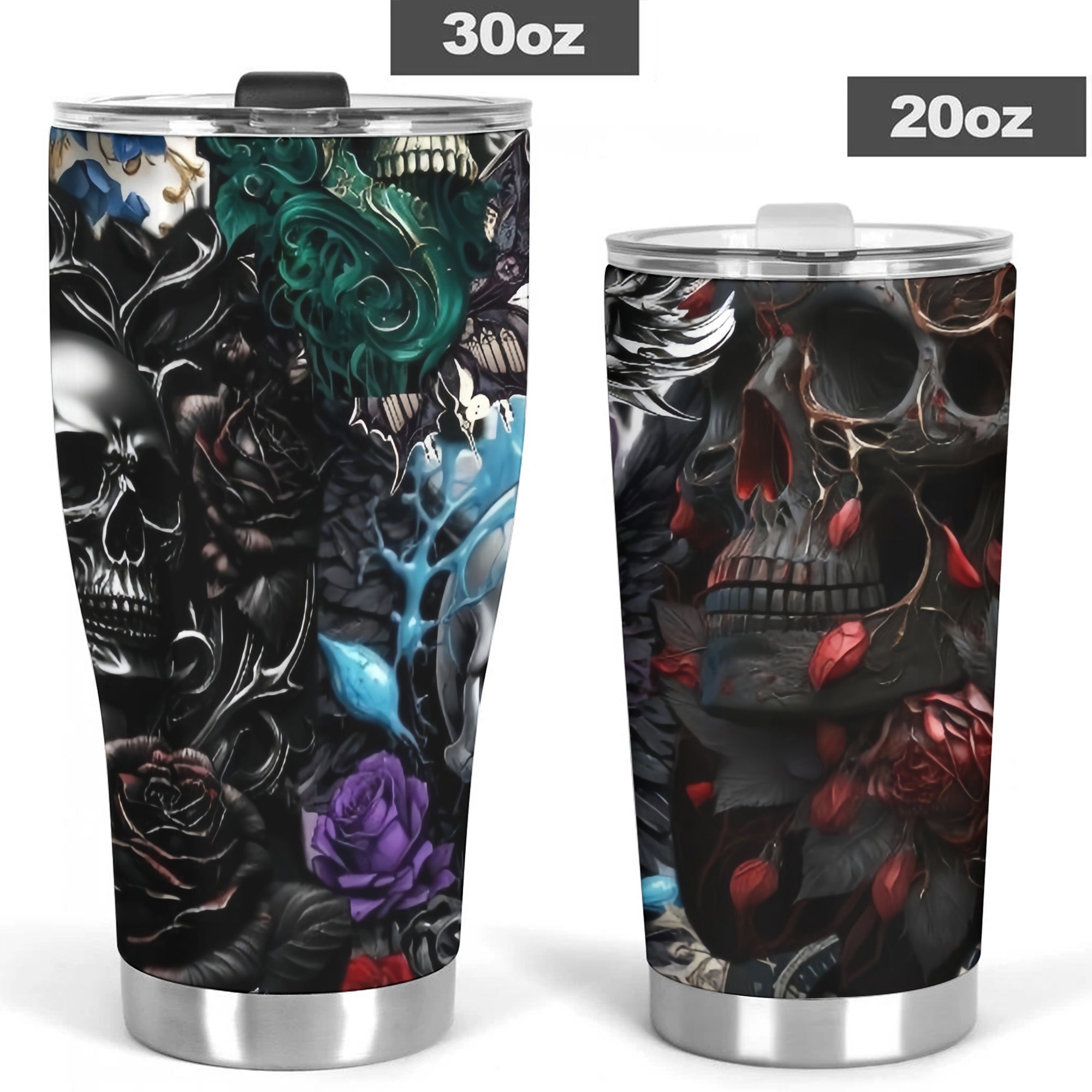 Painted Pain Design Halloween Vibes Stainless Steel Tumbler – 20oz/30oz  - TH02