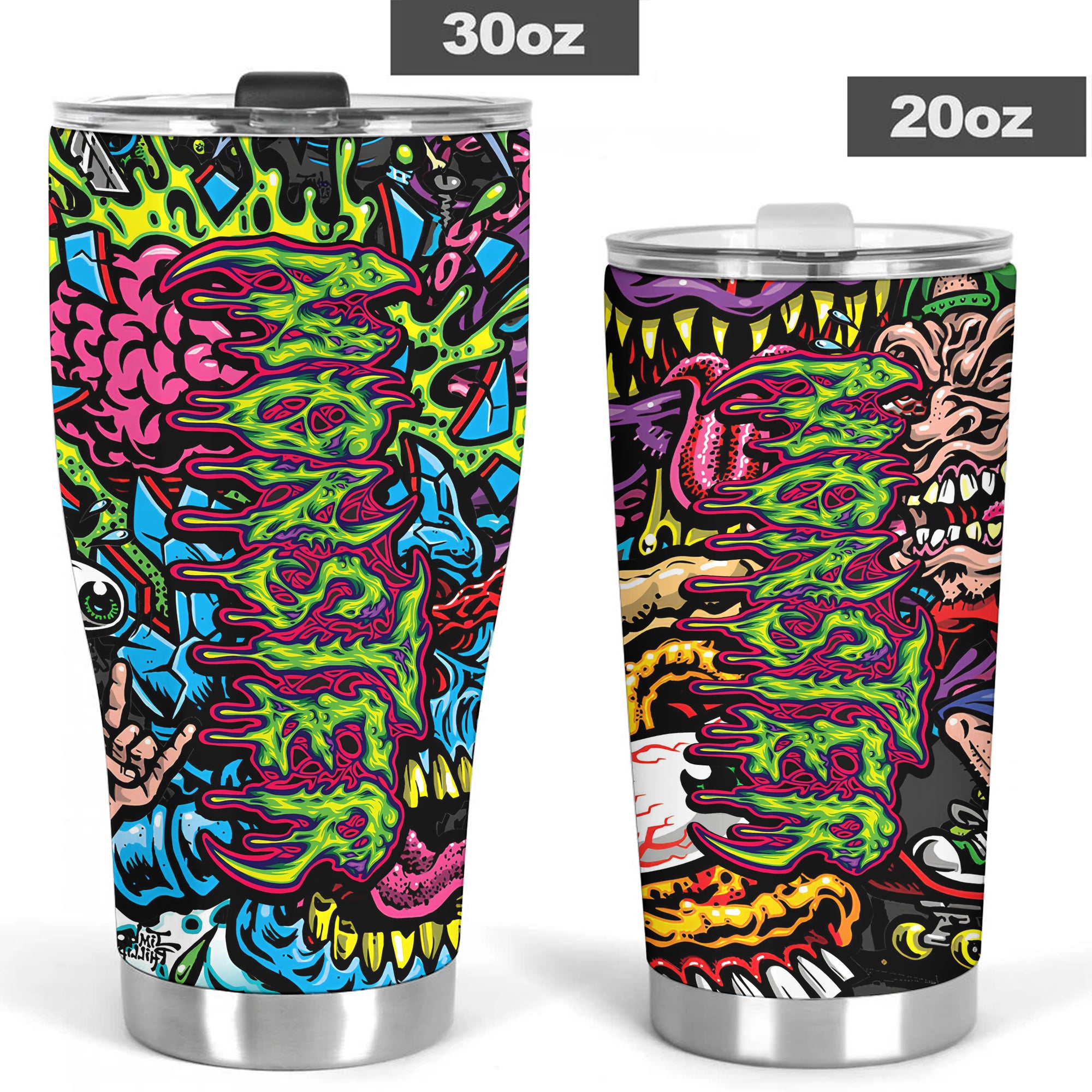 Monster Mashup Design Halloween Vibes Stainless Steel Tumbler – 20oz/30oz  - TH02