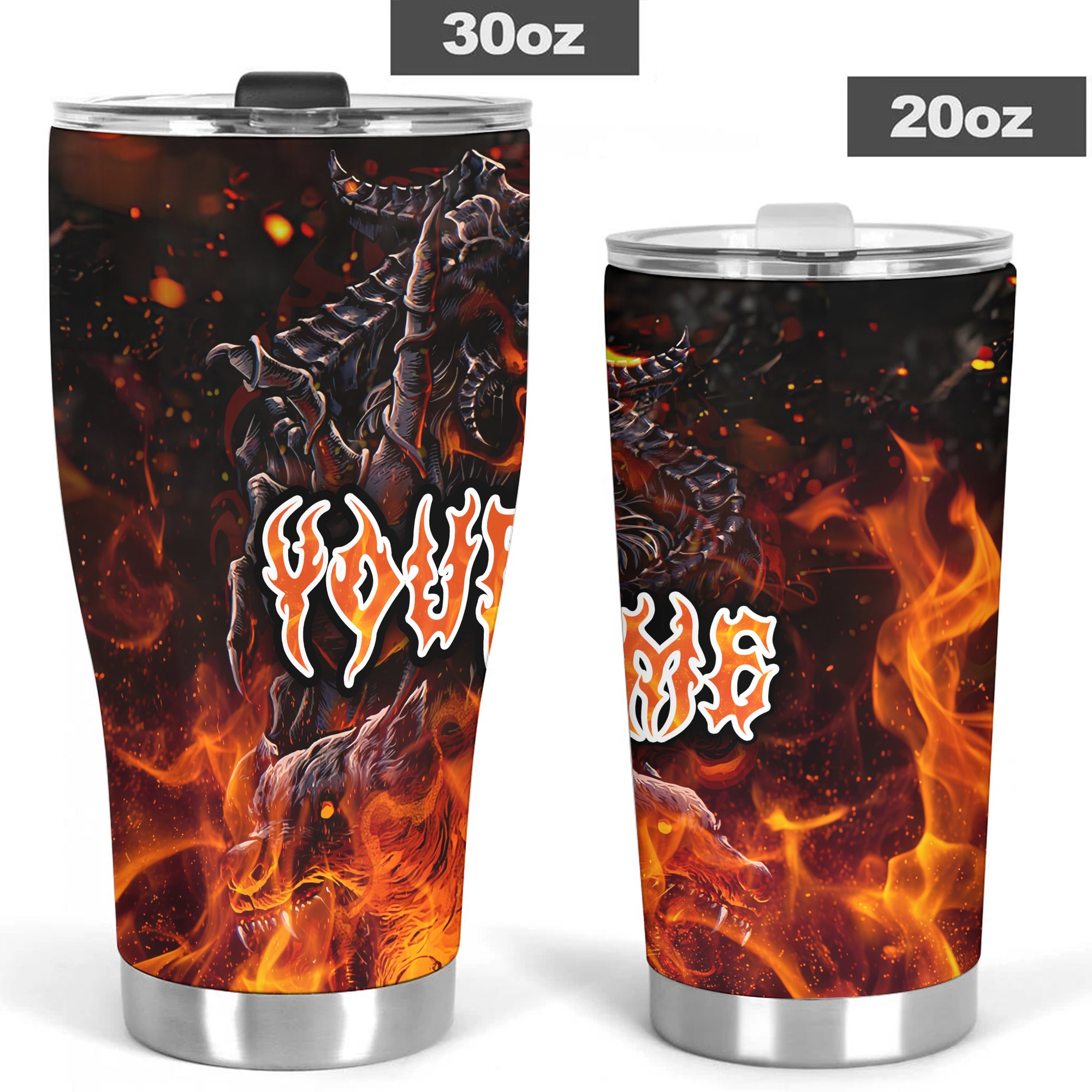 Personalised Inferno Reaper Design Halloween Vibes Stainless Steel Tumbler – 20oz/30oz  - TH02