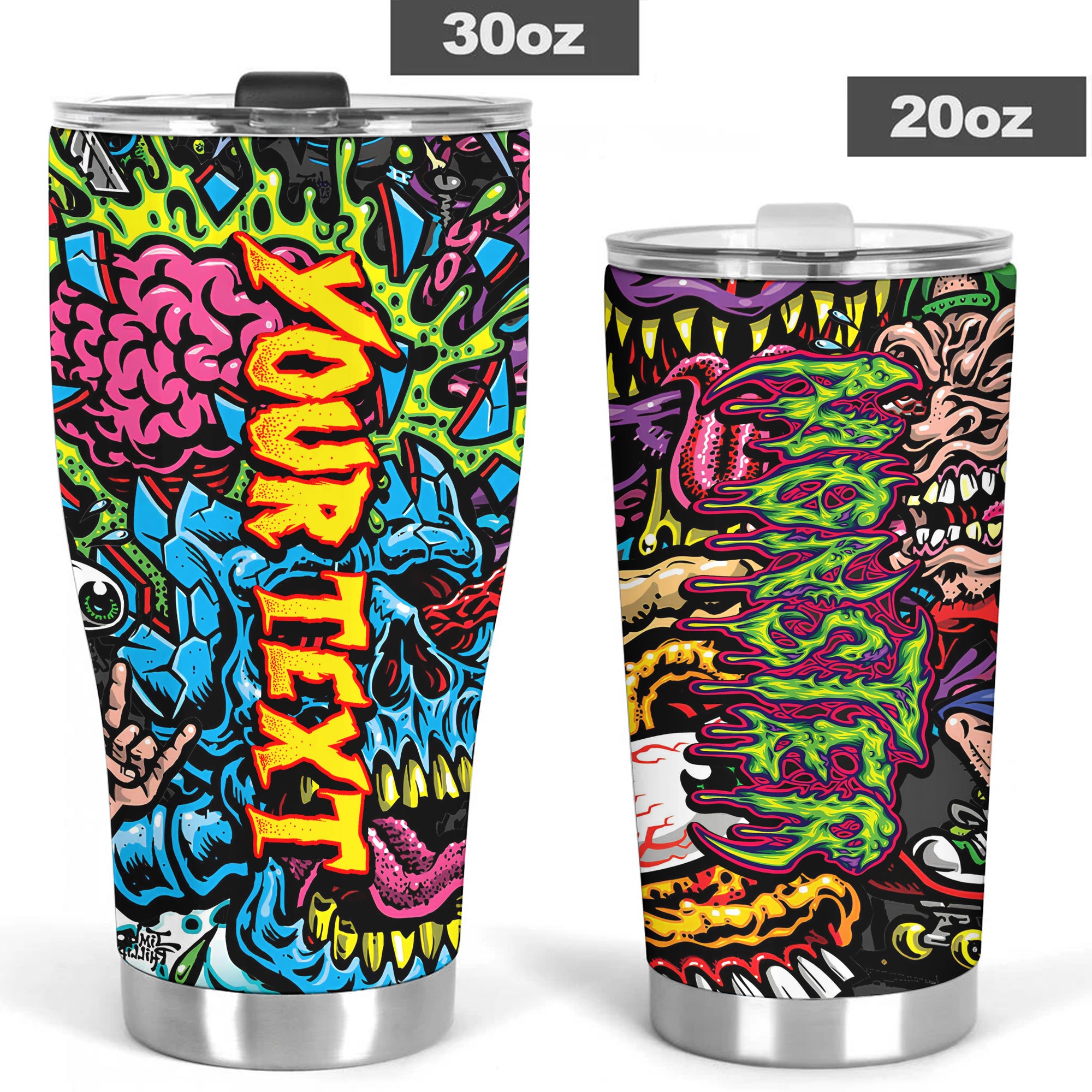 Personalised Monster Mashup Design Halloween Vibes Stainless Steel Tumbler – 20oz/30oz  - TH02