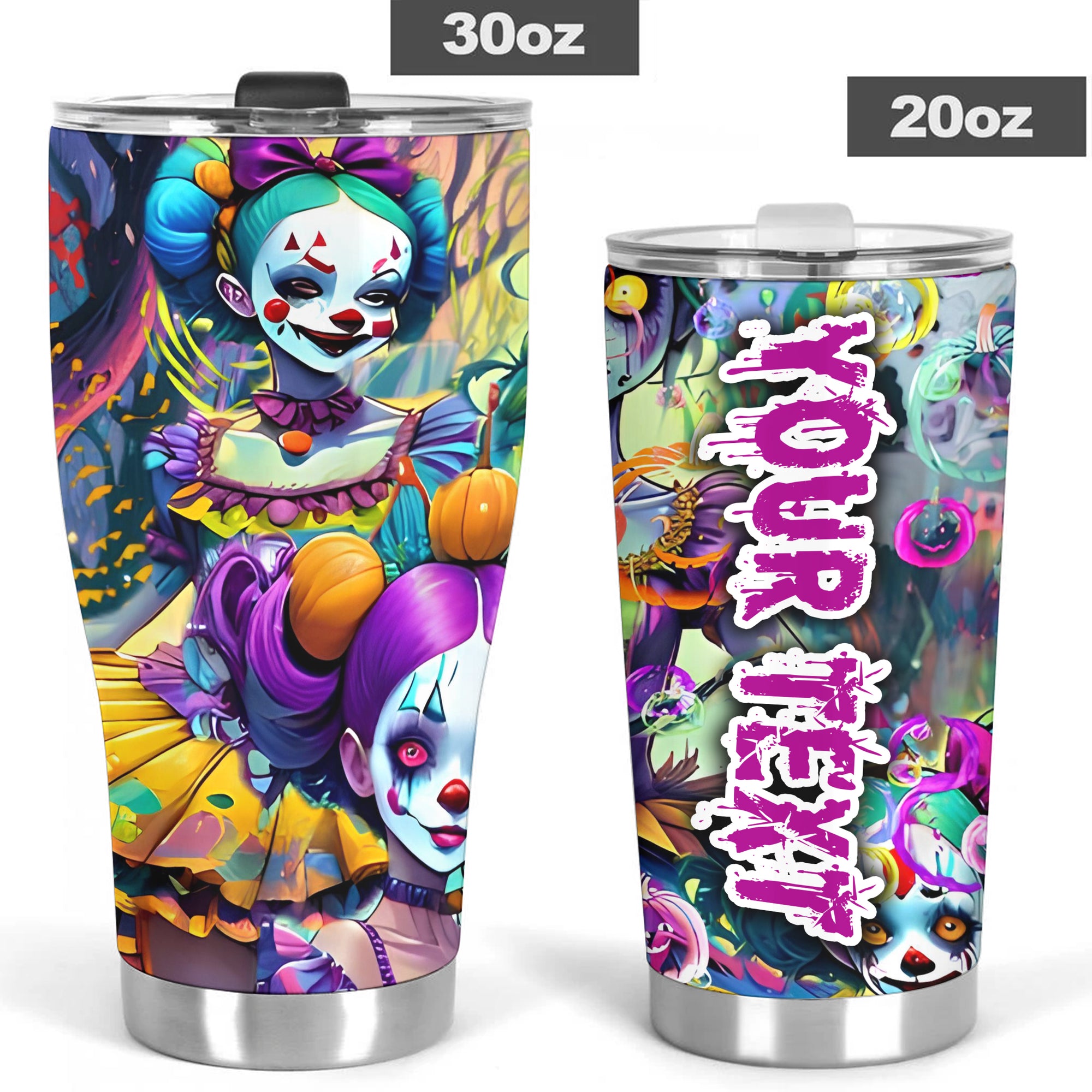 Personalised Doll Soul Design Halloween Vibes Stainless Steel Tumbler – 20oz/30oz  - TH02