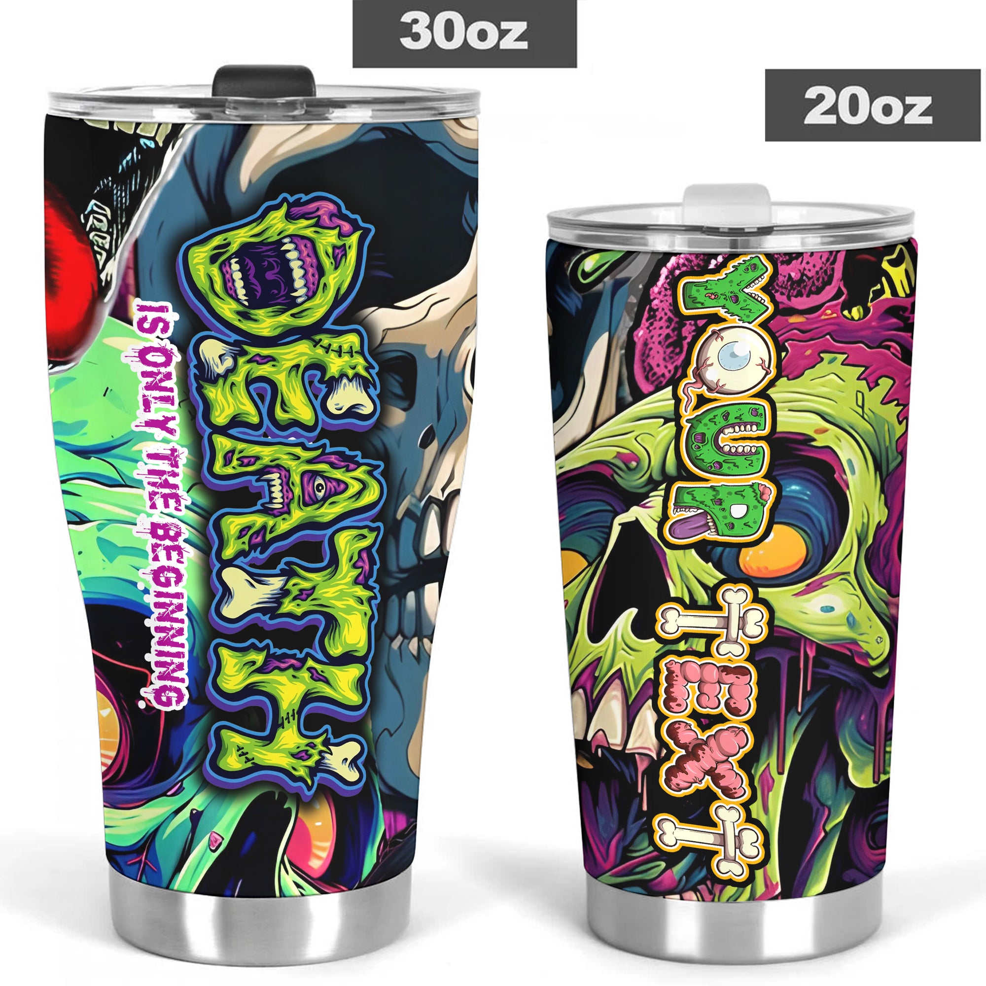 Personalised Death Is Only The Beginning Design Halloween Vibes Stainless Steel Tumbler – 20oz/30oz  - TH02