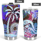 Tropical Waves and Palm Trees Premium Stainless Steel Tumbler – 20oz/30oz - TH02