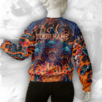 Personalised Cerberus Flame Design Halloween Vibes Sweatshirt - TH02