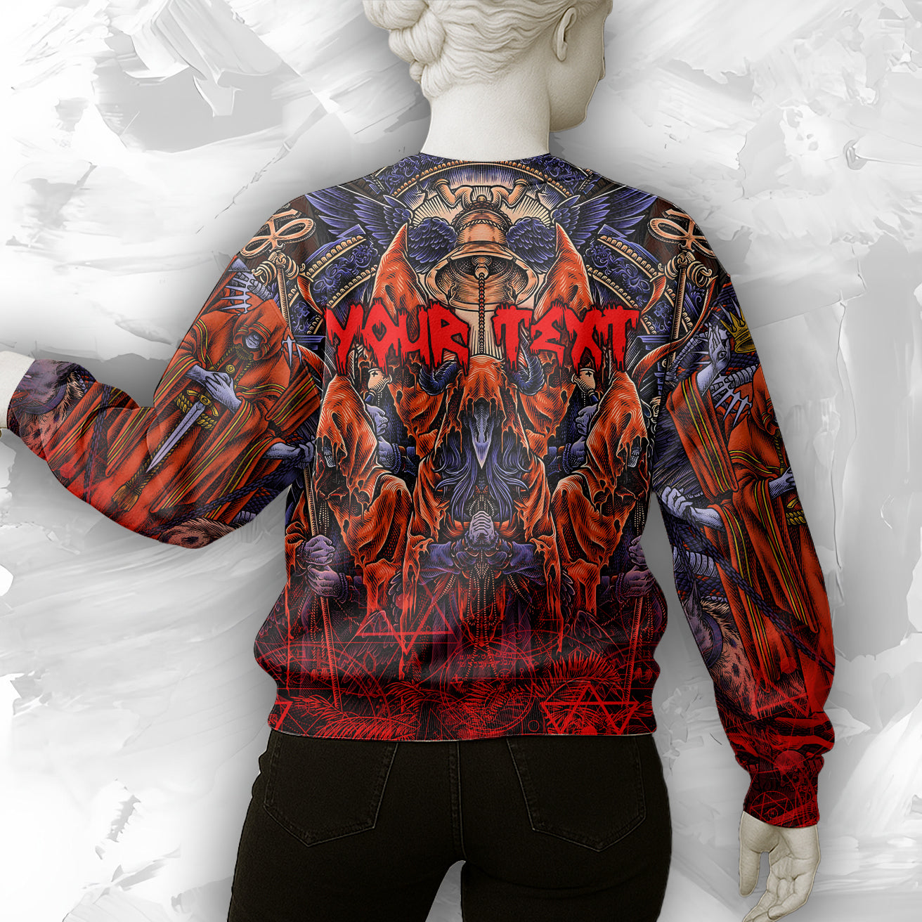 Personalised Servant Of Satan Design Halloween Vibes Sweatshirt - TH02