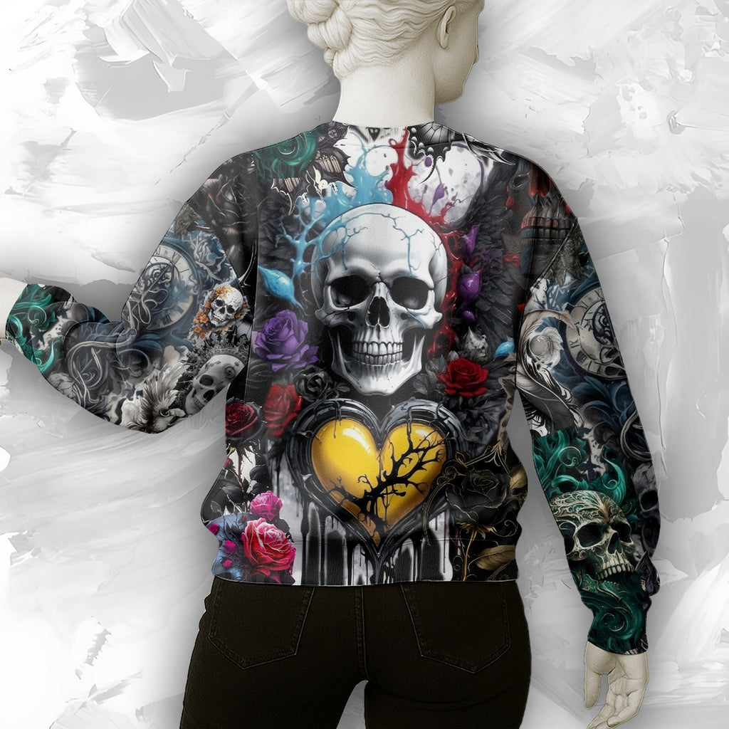 Painted Pain Design Halloween Vibes Sweatshirt - TH02