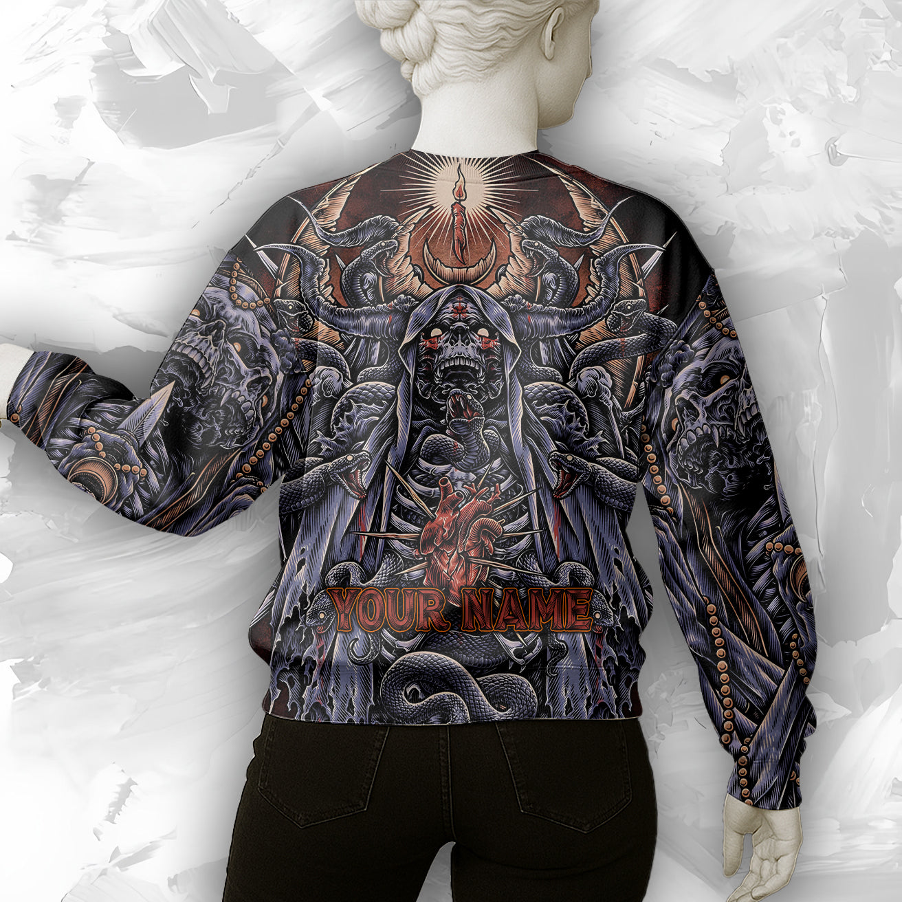 Personalised Serpent's Covenant Design Halloween Vibes Sweatshirt - TH02