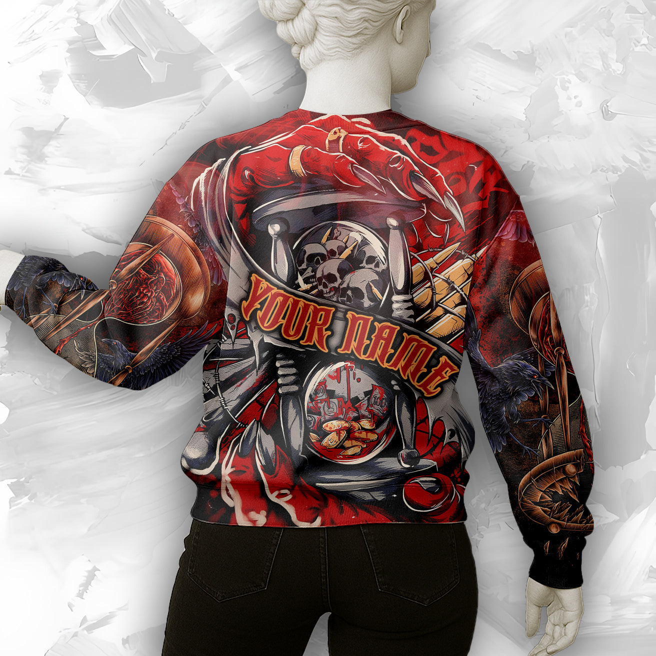 Personalised Time Of Fate Design Halloween Vibes Sweatshirt - TH02