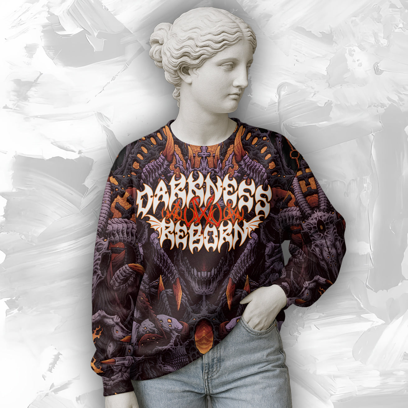 Darkness Reborn Design Halloween Vibes Sweatshirt - TH02