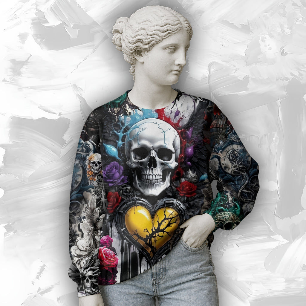 Painted Pain Design Halloween Vibes Sweatshirt - TH02