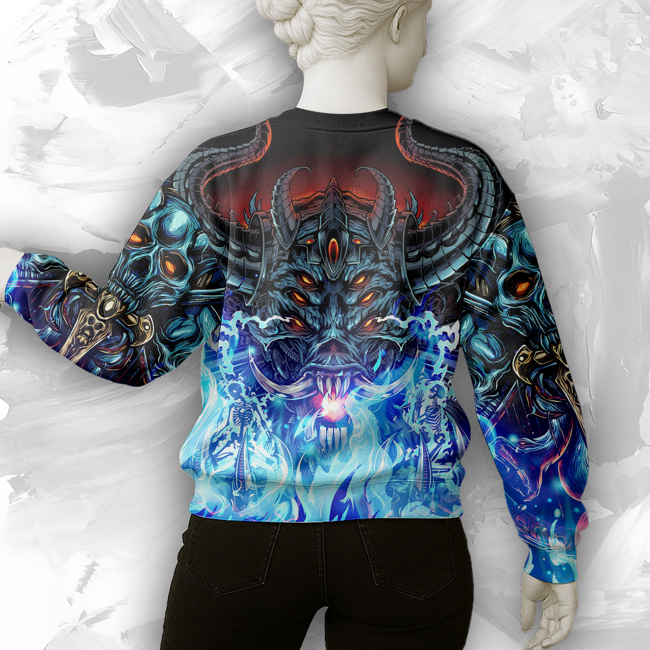Devil Dark Soul Design Halloween Vibes Sweatshirt - TH02