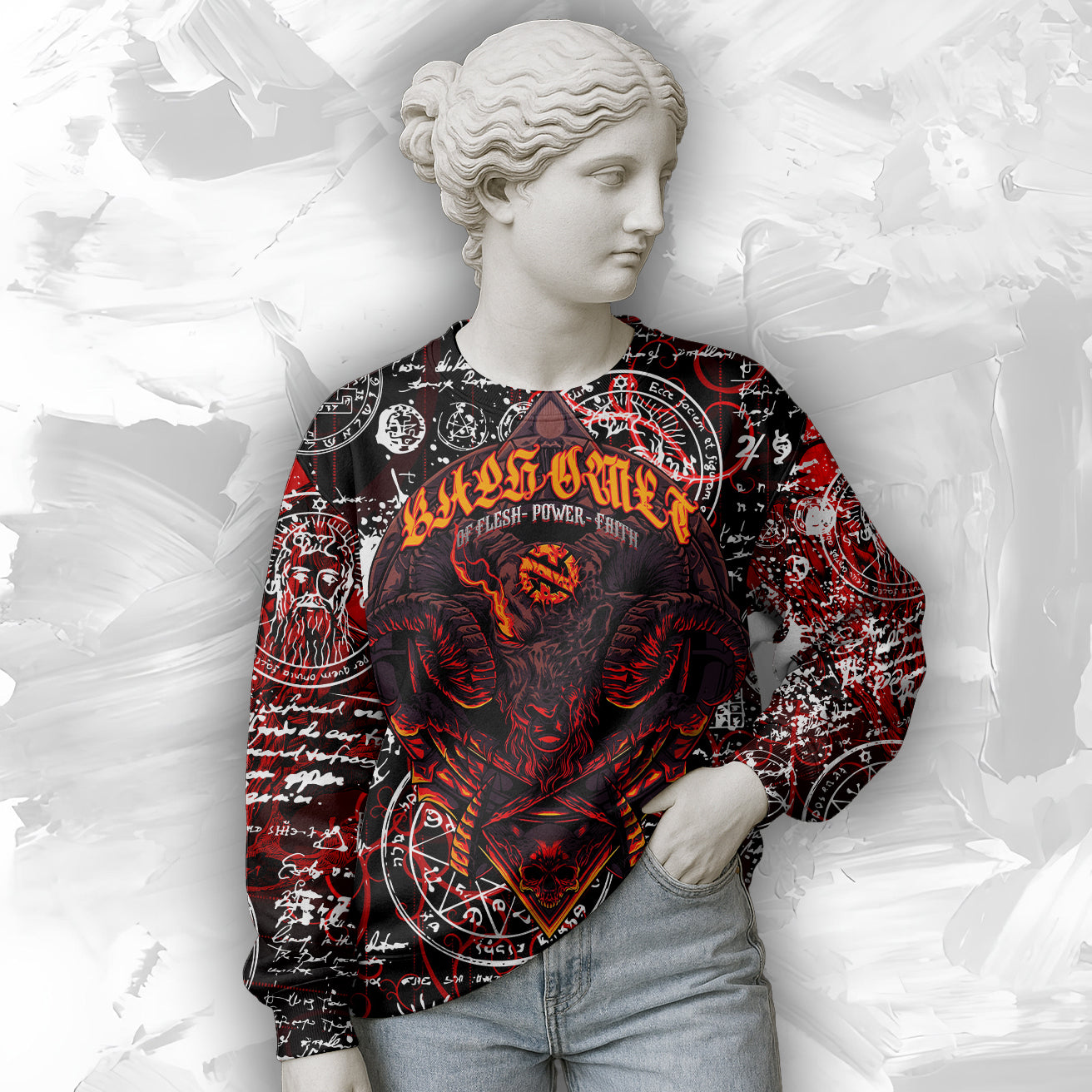 Baphomet Design Halloween Vibes Sweatshirt - TH02