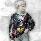 Personalised Painted Pain Design Halloween Vibes Sweatshirt - TH02
