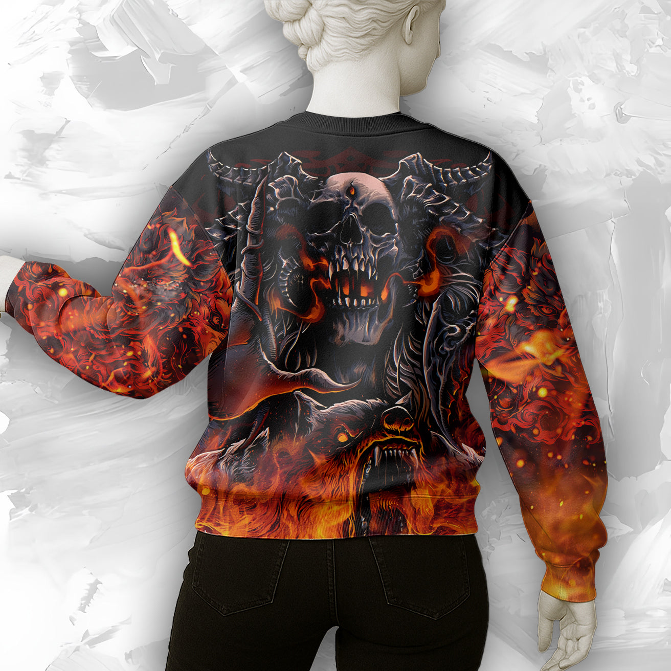 Inferno Reaper Design Halloween Vibes Sweatshirt - TH02