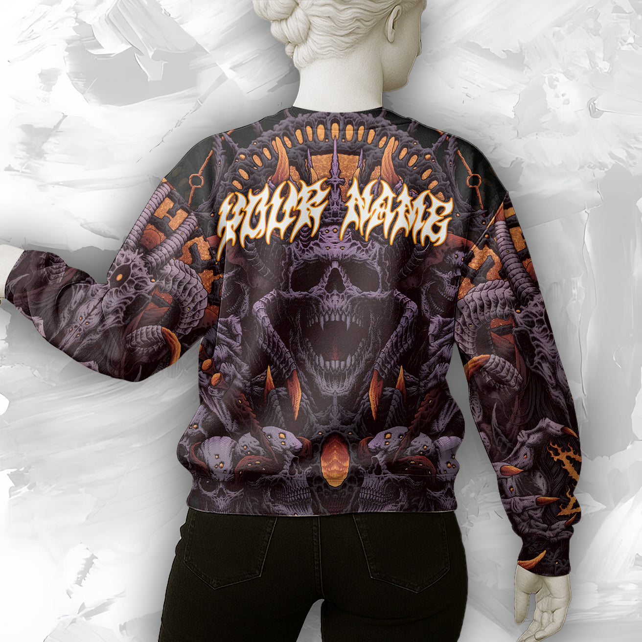 Personalised Darkness Reborn Design Halloween Vibes Sweatshirt - TH02