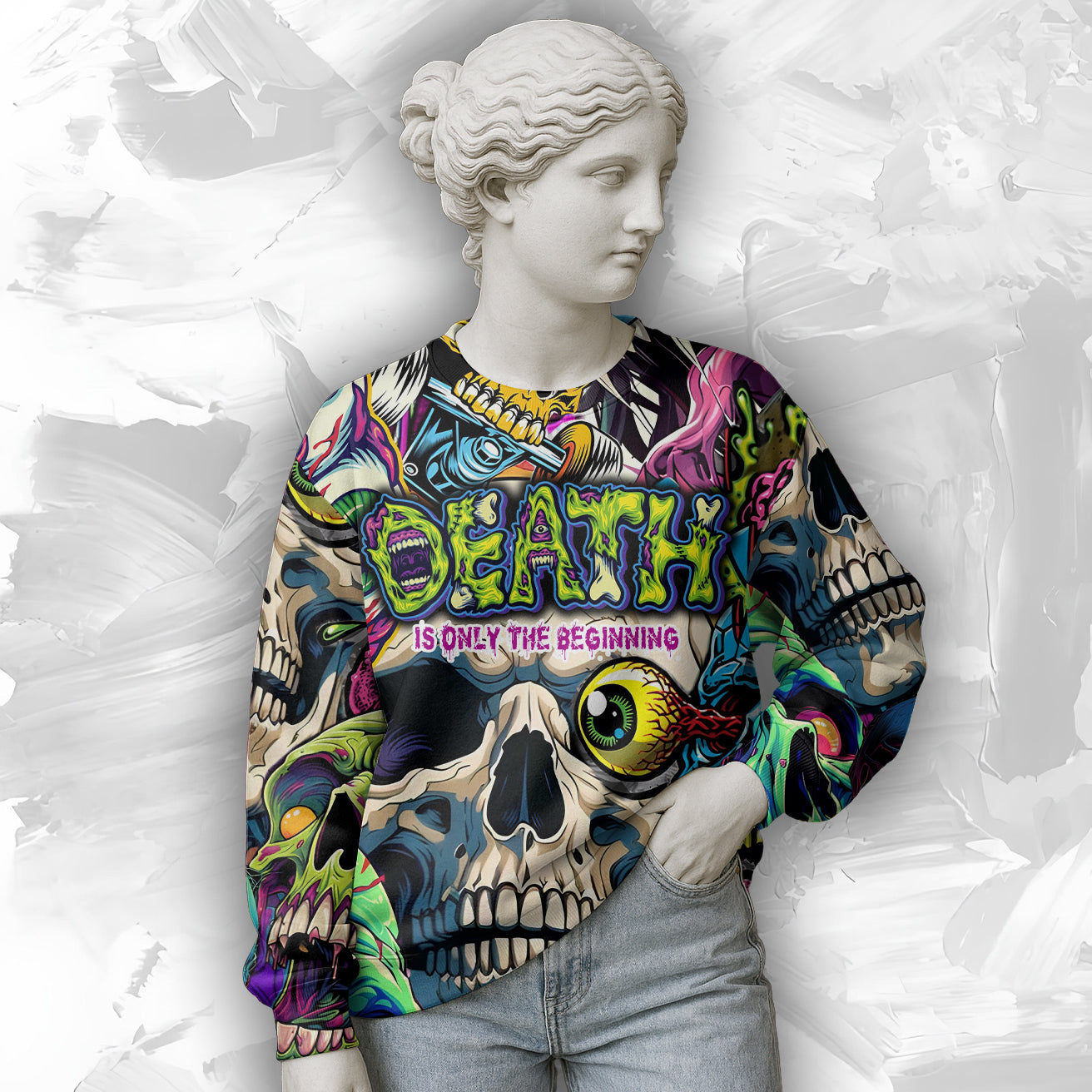 Death Is Only The Beginning Design Halloween Vibes Sweatshirt - TH02