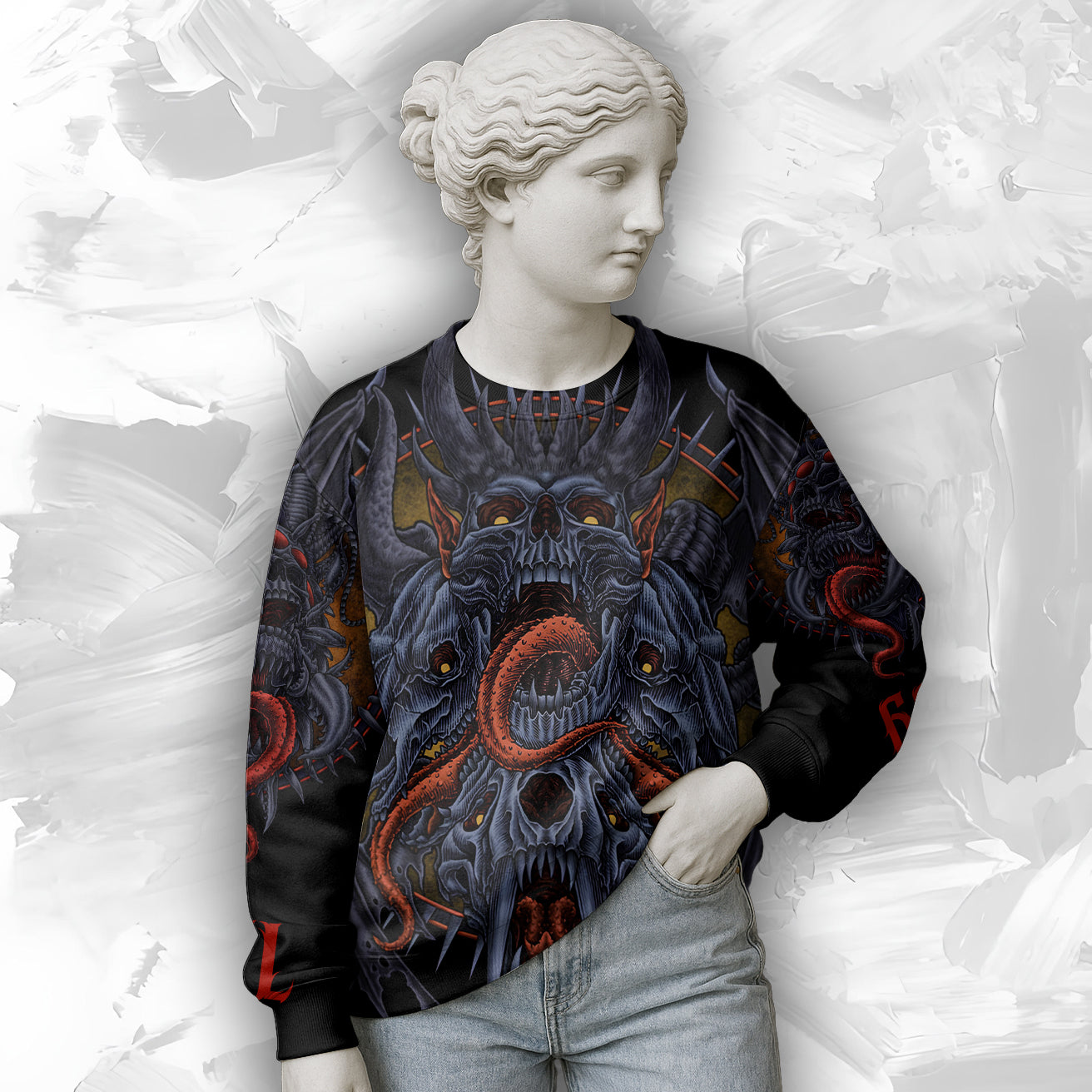 Personalised Monster Origin Design Halloween Vibes Sweatshirt - TH02