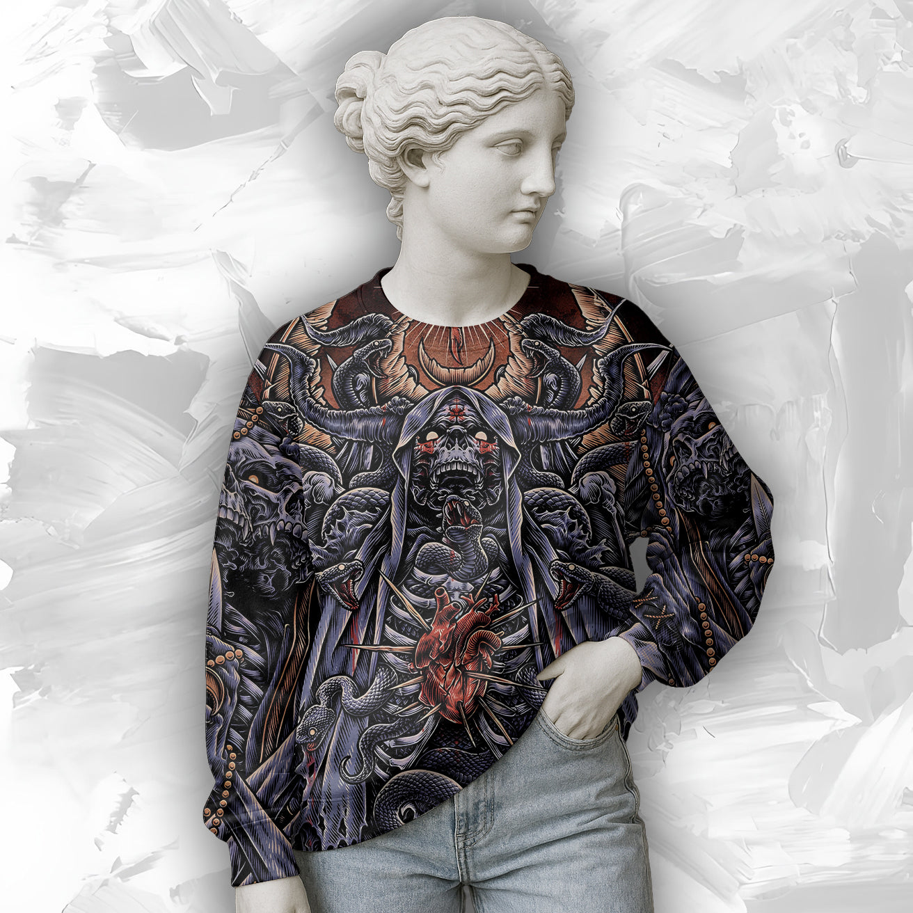 Personalised Serpent's Covenant Design Halloween Vibes Sweatshirt - TH02