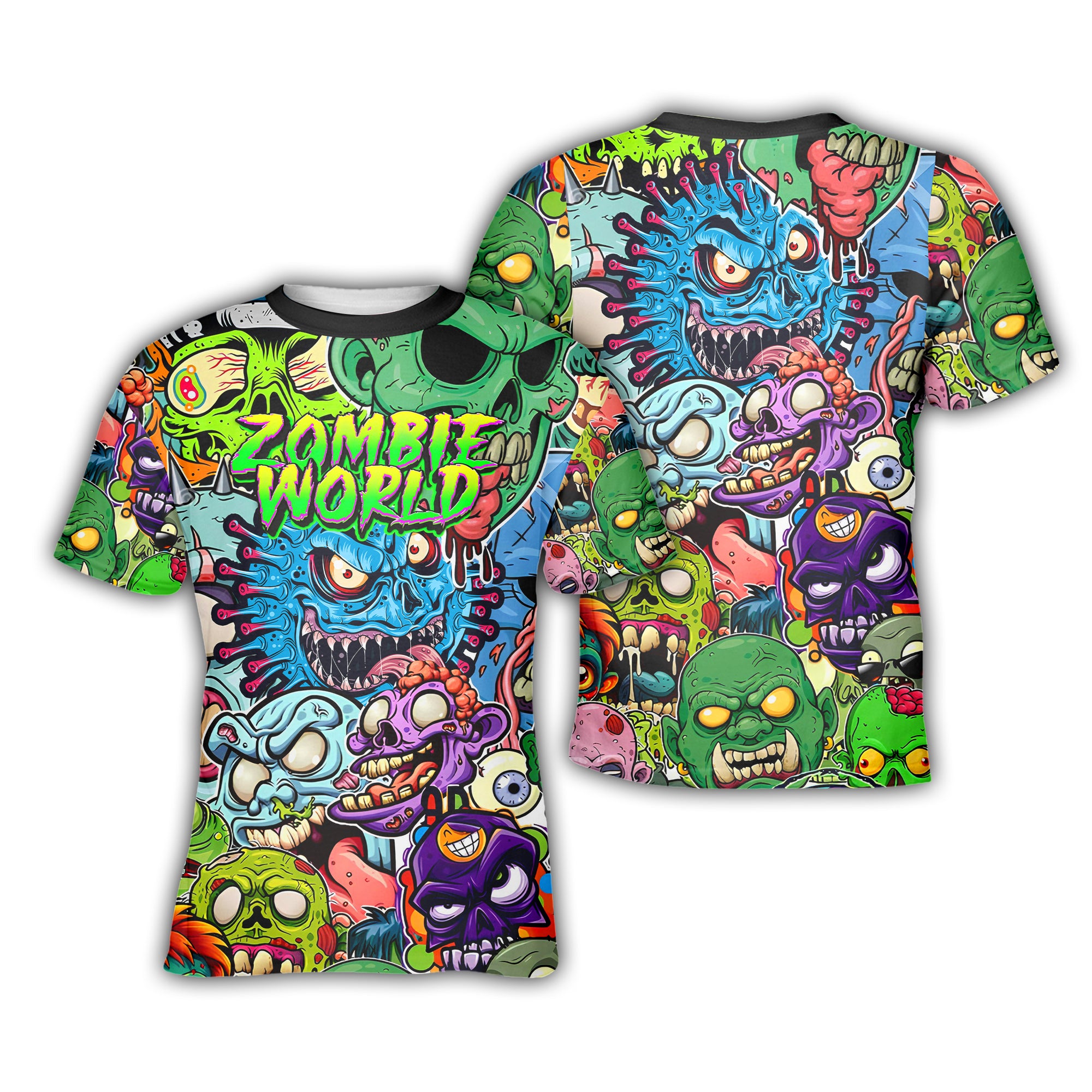 Zombie World Design Halloween Vibes T-Shirt - TH02