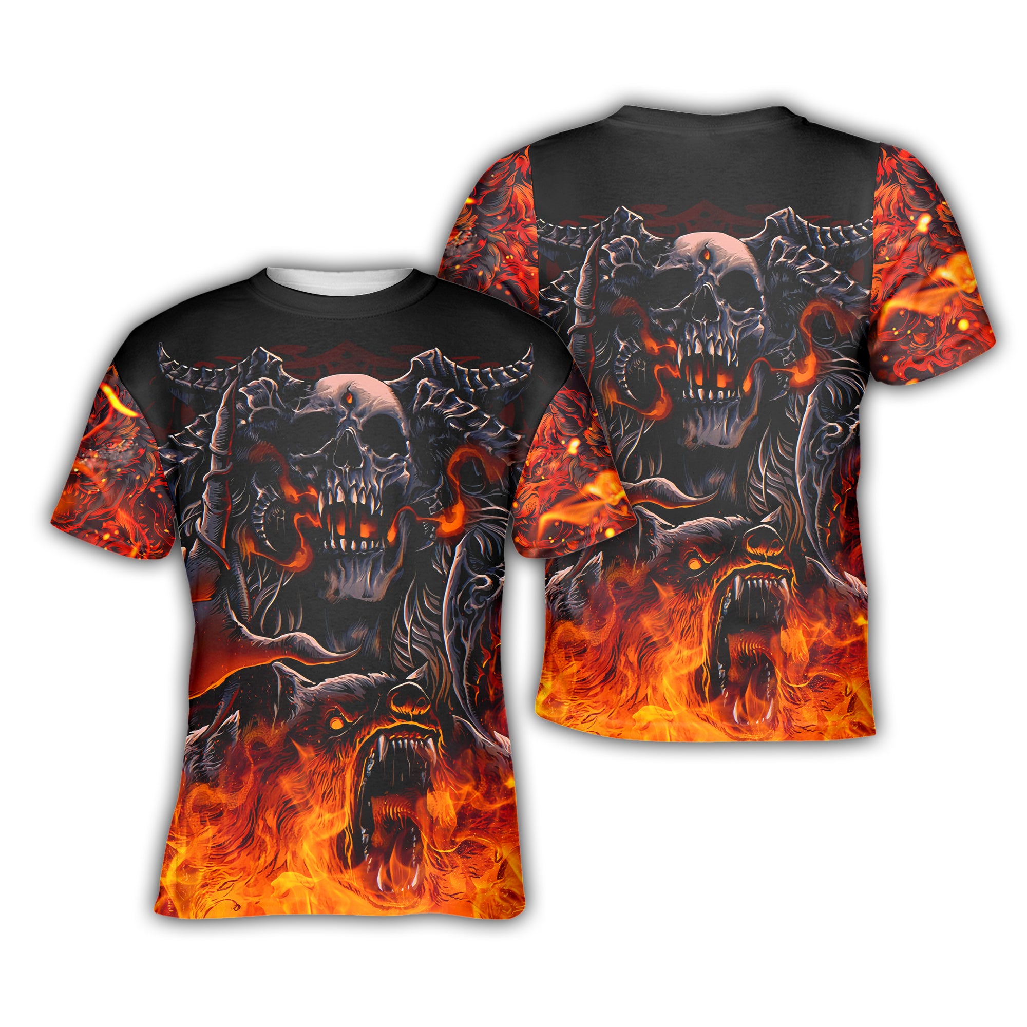 Inferno Reaper Design Halloween Vibes T-Shirt - TH02