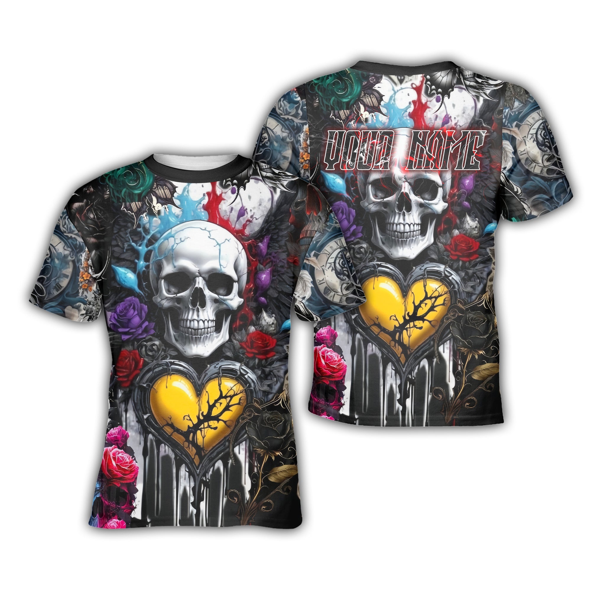 Personalised Painted Pain Design Halloween Vibes T-Shirt - TH02