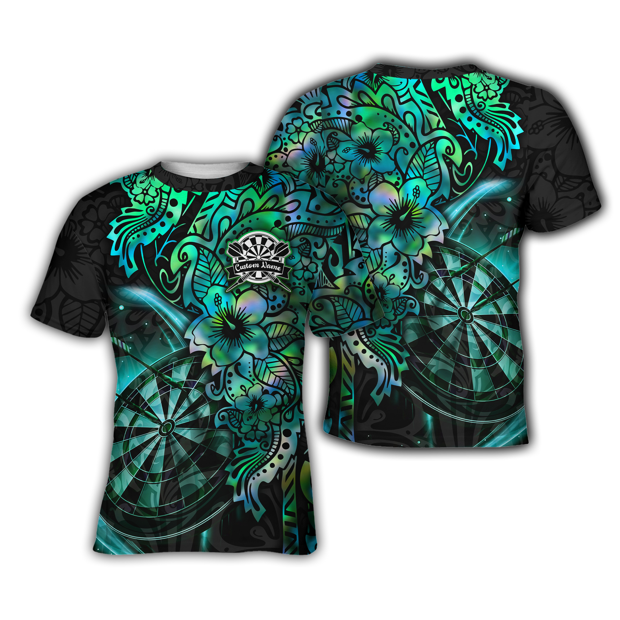 Personalised - Floral Dartstorm T-Shirt For Men/Women - TH02