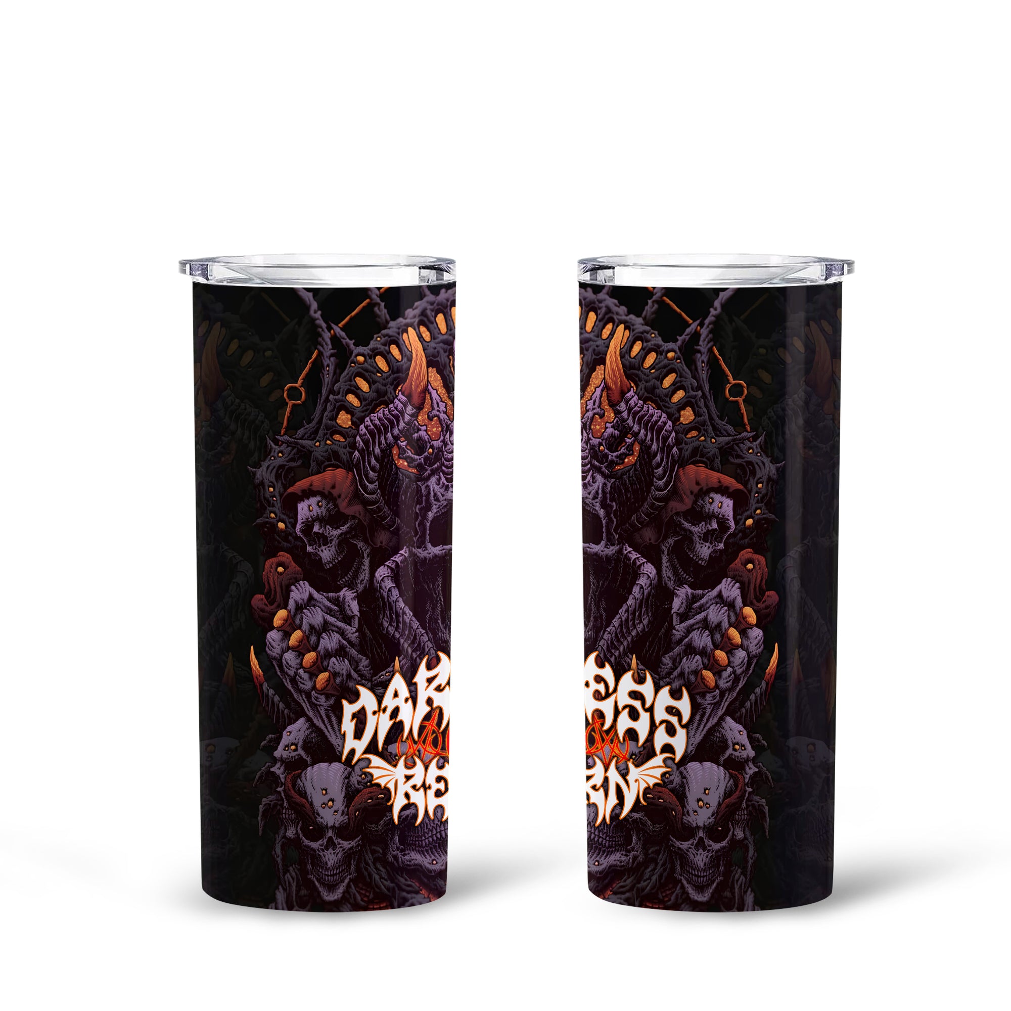 Darkness Reborn Design Halloween Vibes Skinny Tumbler – 20oz - TH02