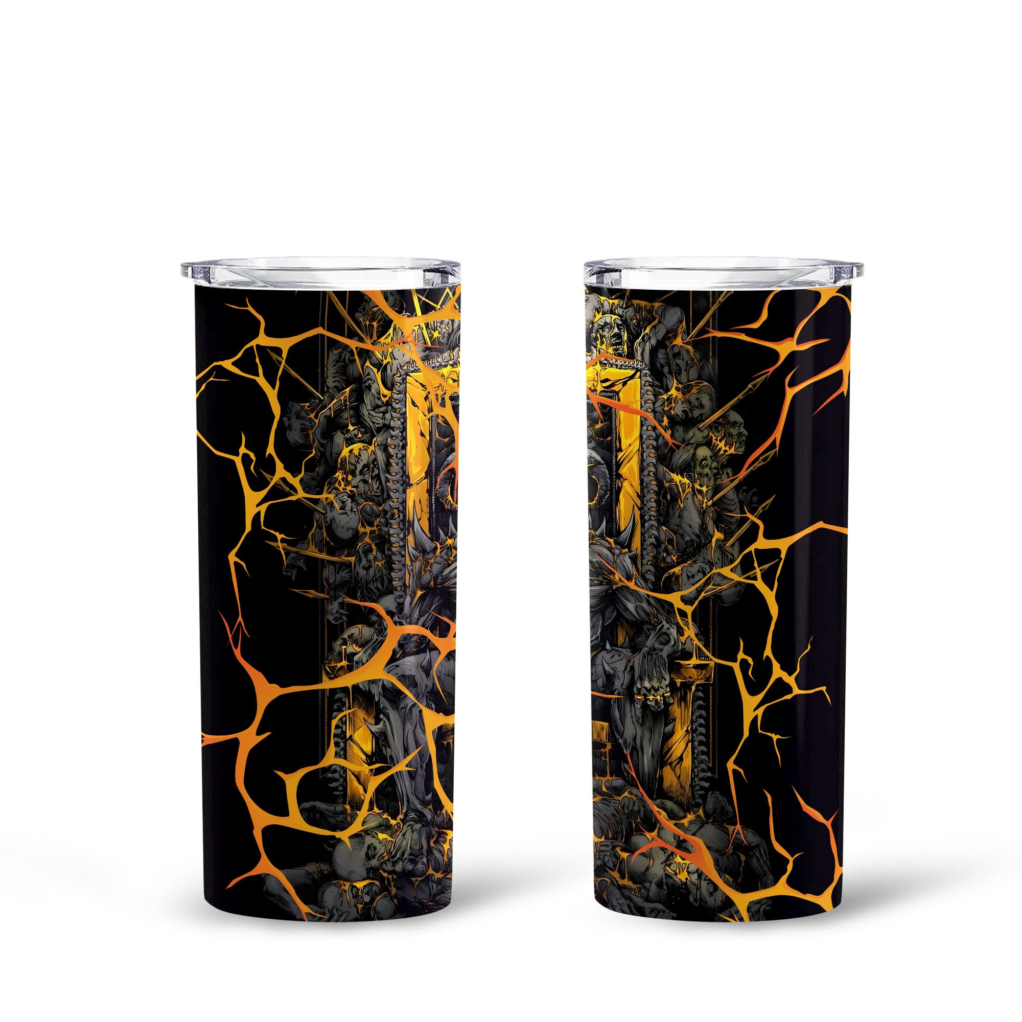 Dark Overlord Design Halloween Vibes Skinny Tumbler – 20oz - TH02
