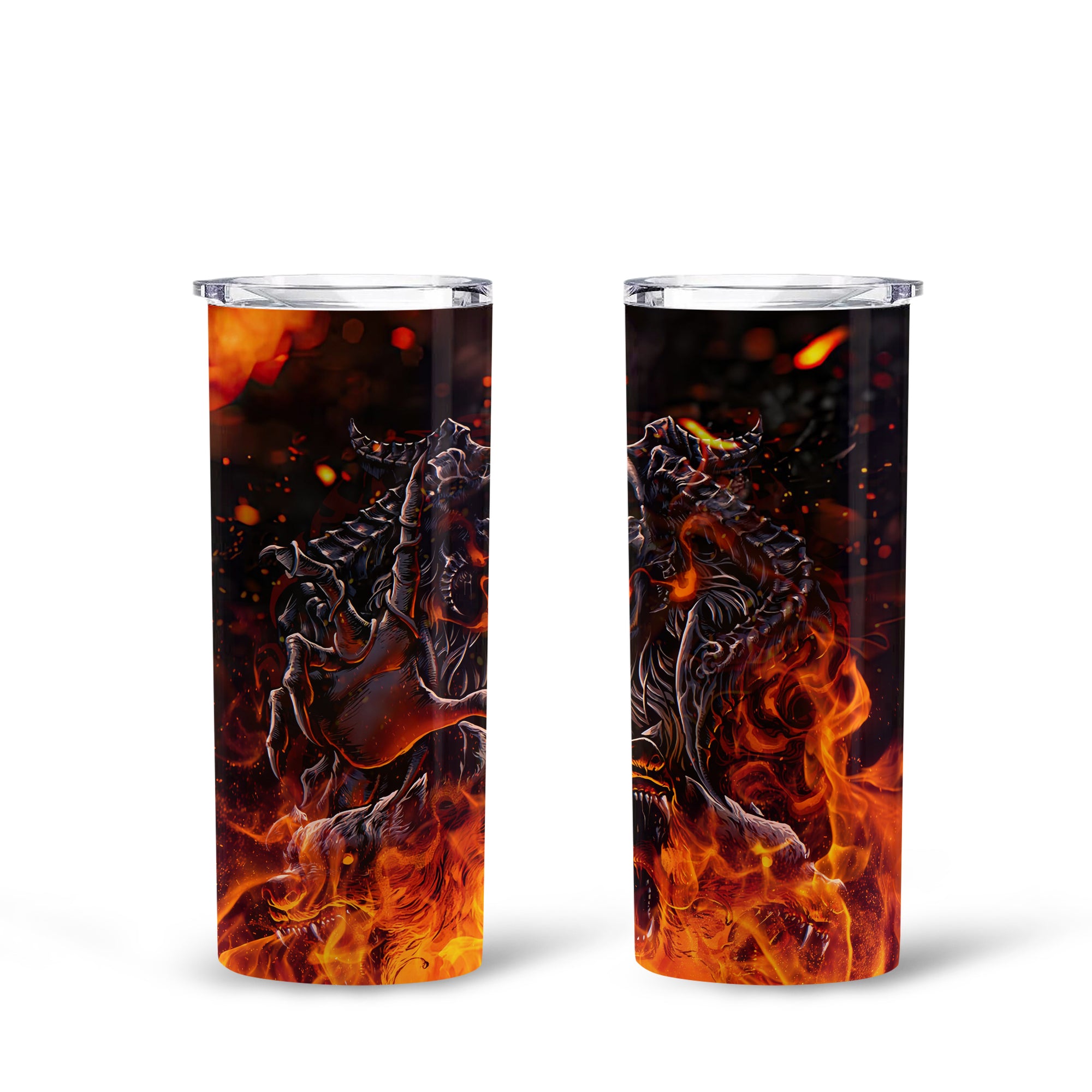 Inferno Reaper Design Halloween Vibes Skinny Tumbler – 20oz - TH02