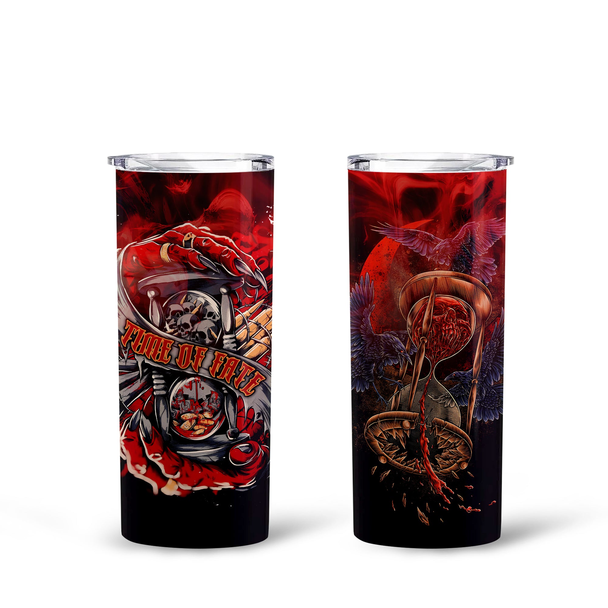 Time Of Fate Design Halloween Vibes Skinny Tumbler – 20oz - TH02