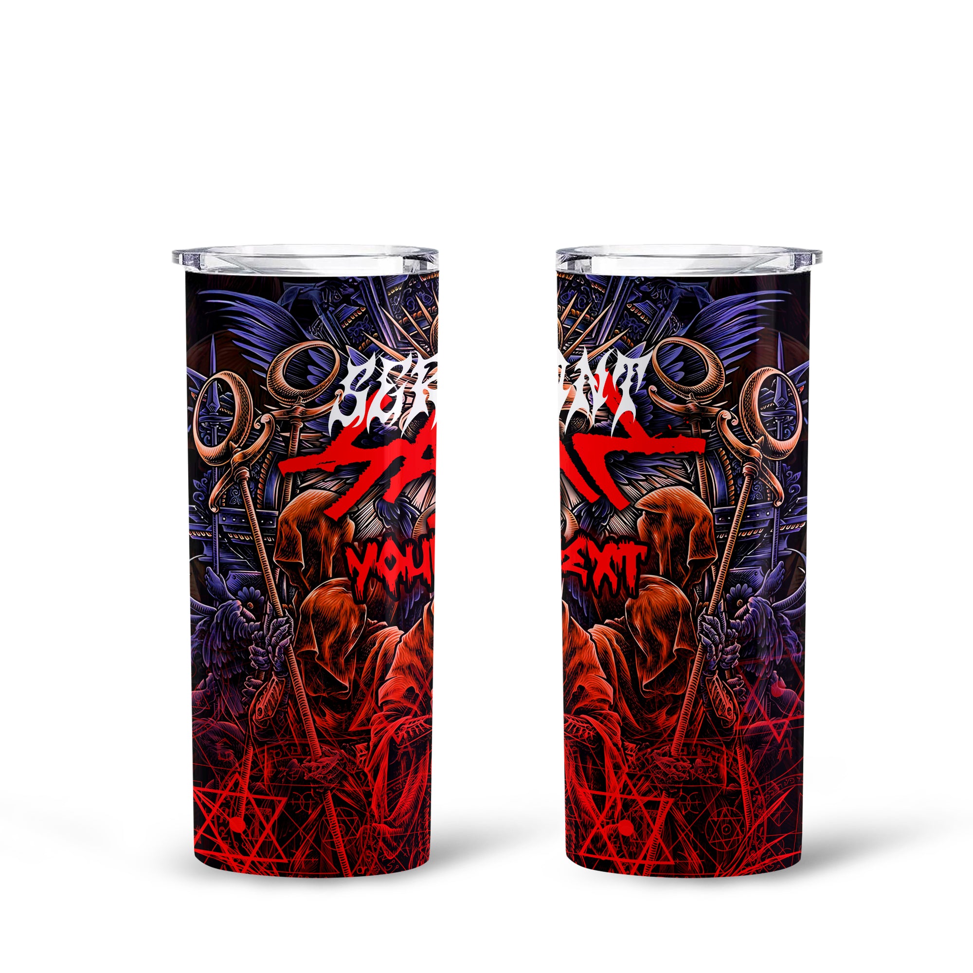 Personalised Servant Of Satan Design Halloween Vibes Skinny Tumbler – 20oz - TH02