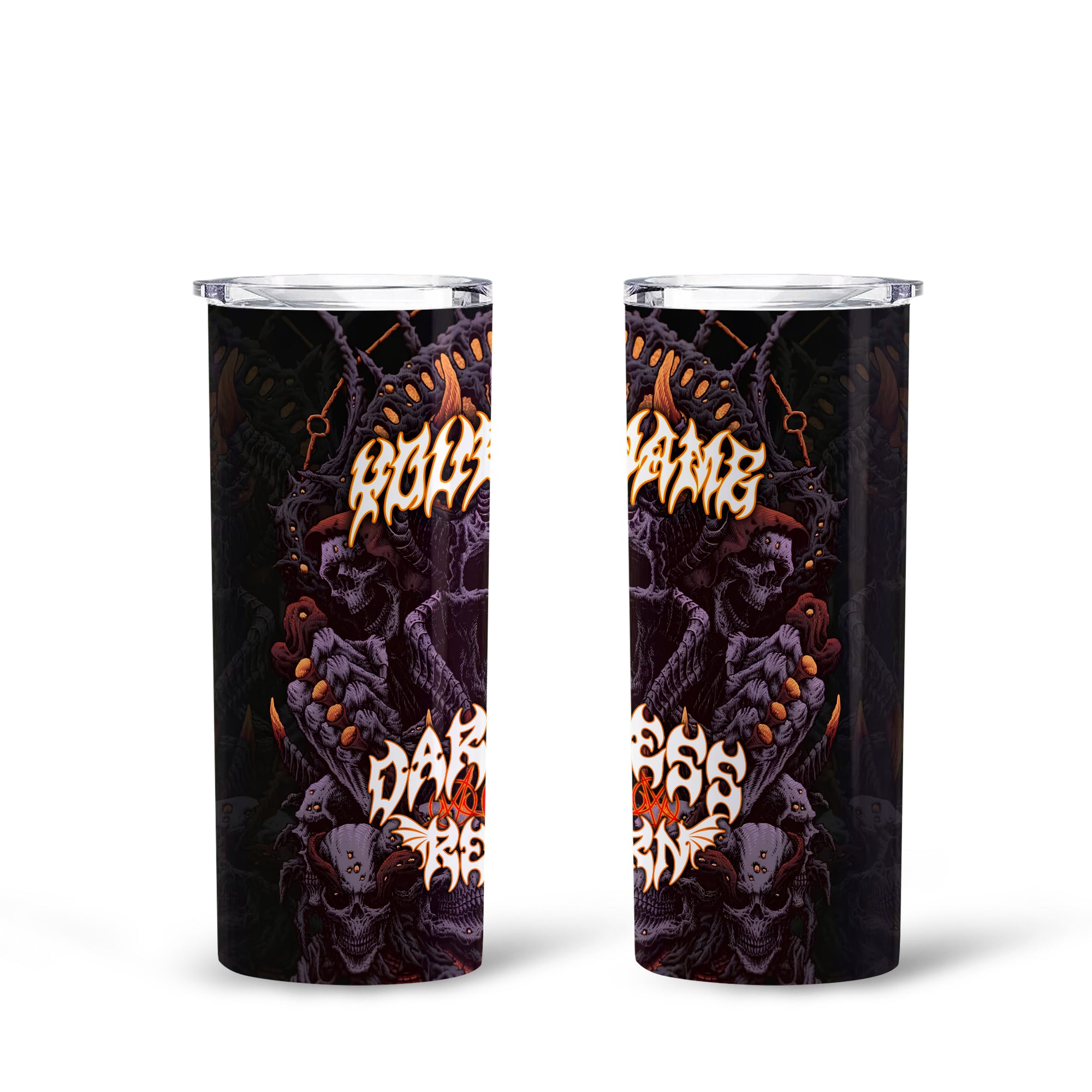Personalised Darkness Reborn Design Halloween Vibes Skinny Tumbler – 20oz - TH02