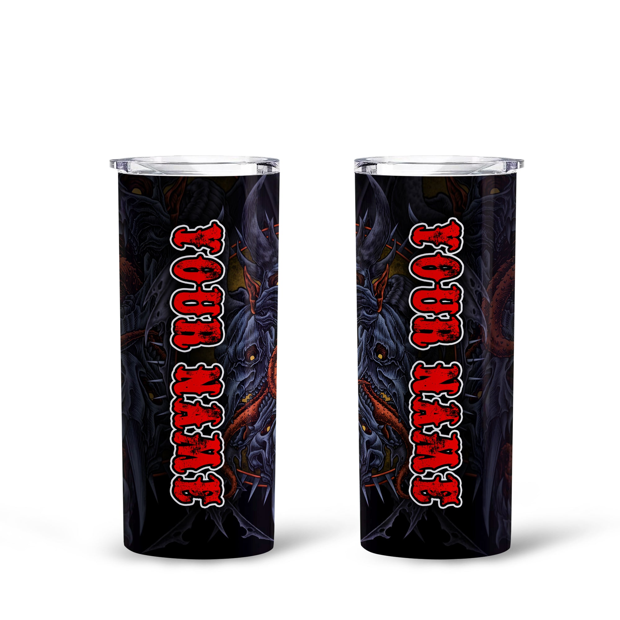 Personalised Monster Origin Design Halloween Vibes Skinny Tumbler – 20oz - TH02
