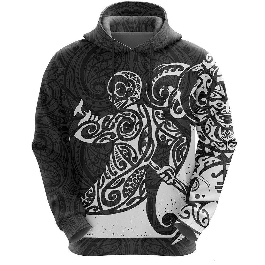 New Zealand Maori Tangaroa Tattoo Hoodie Unisex