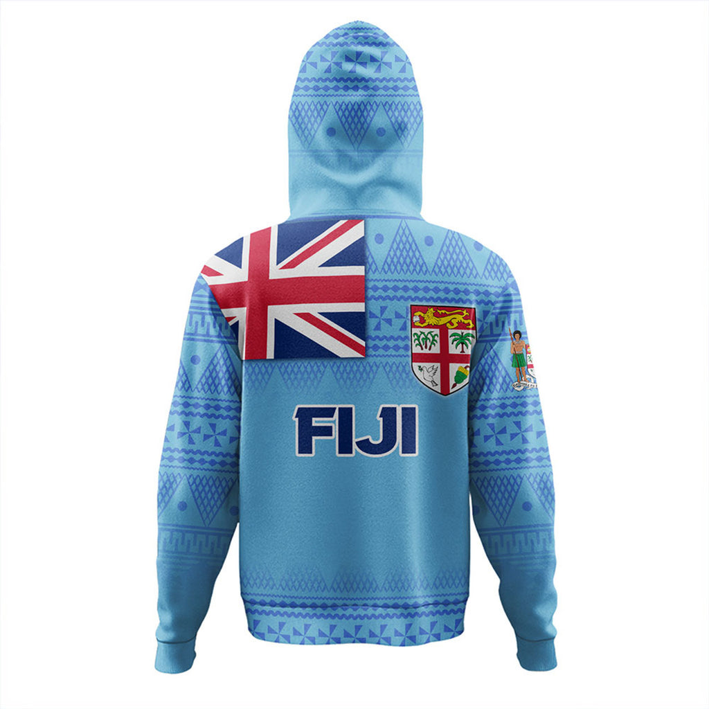 Fiji Flag Color With Traditional Patterns Hoodie Unisex