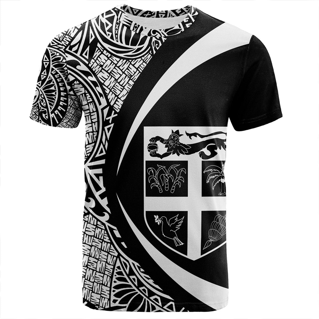 Fiji Coat Of Arm Lauhala Circle T-shirt Unisex