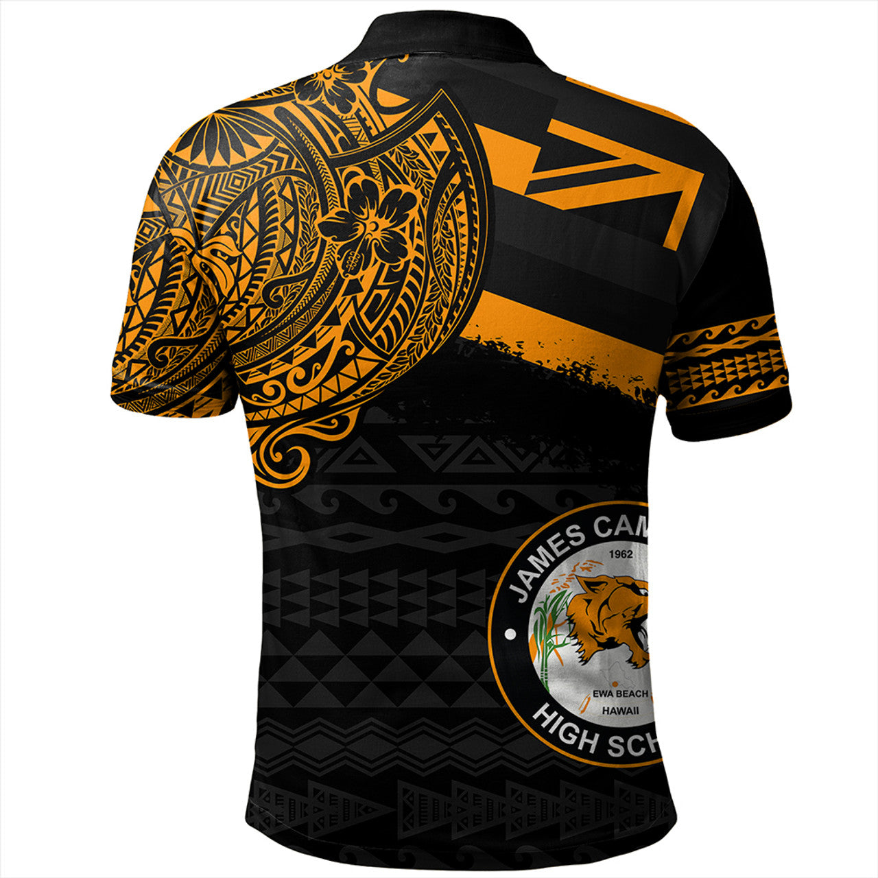 Hawaii James Campbell High School With Crest Style Polo Shirt Unisex
